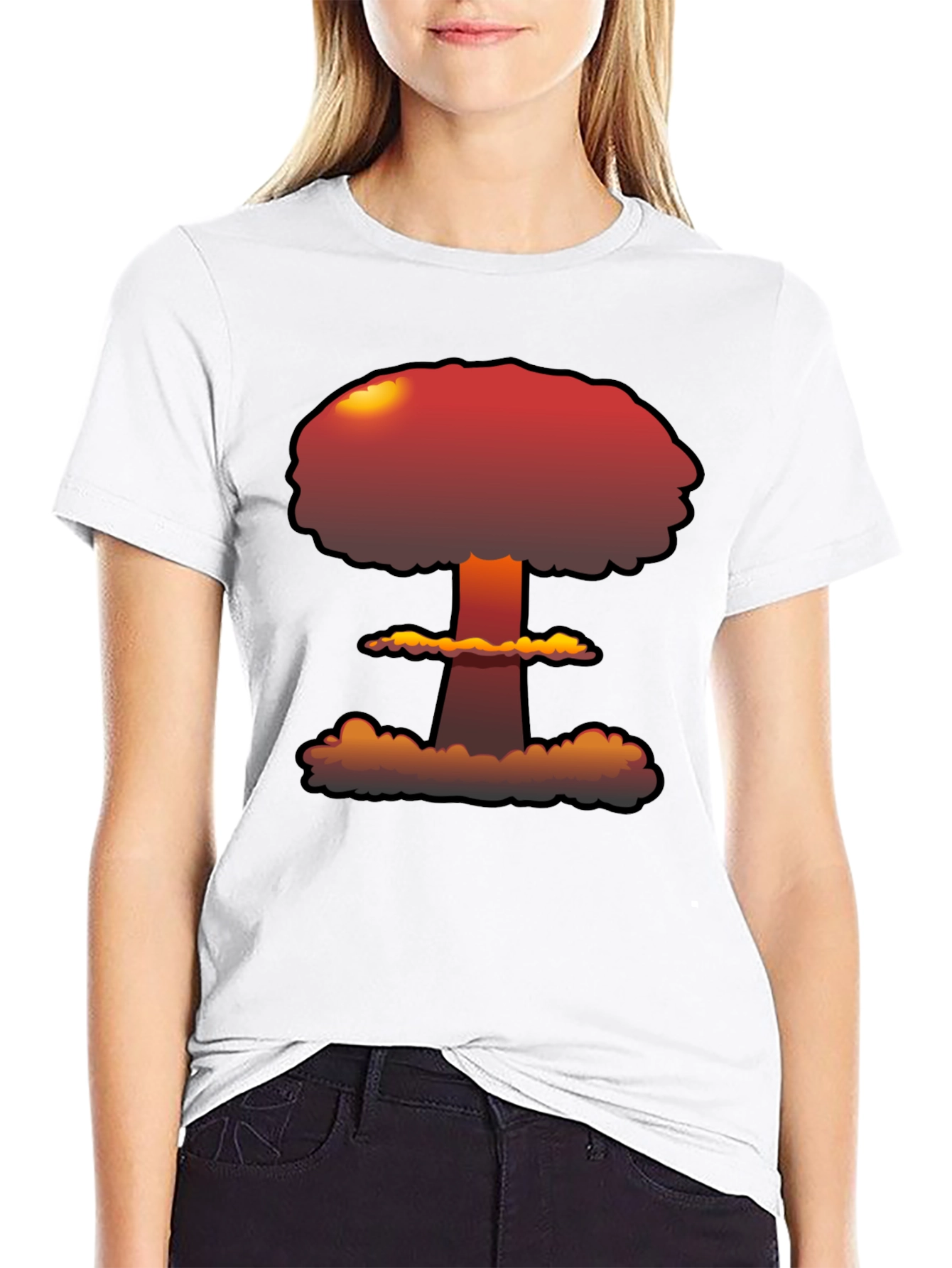 Atomic Explosion Graphic Tee - Black Casual Shirt