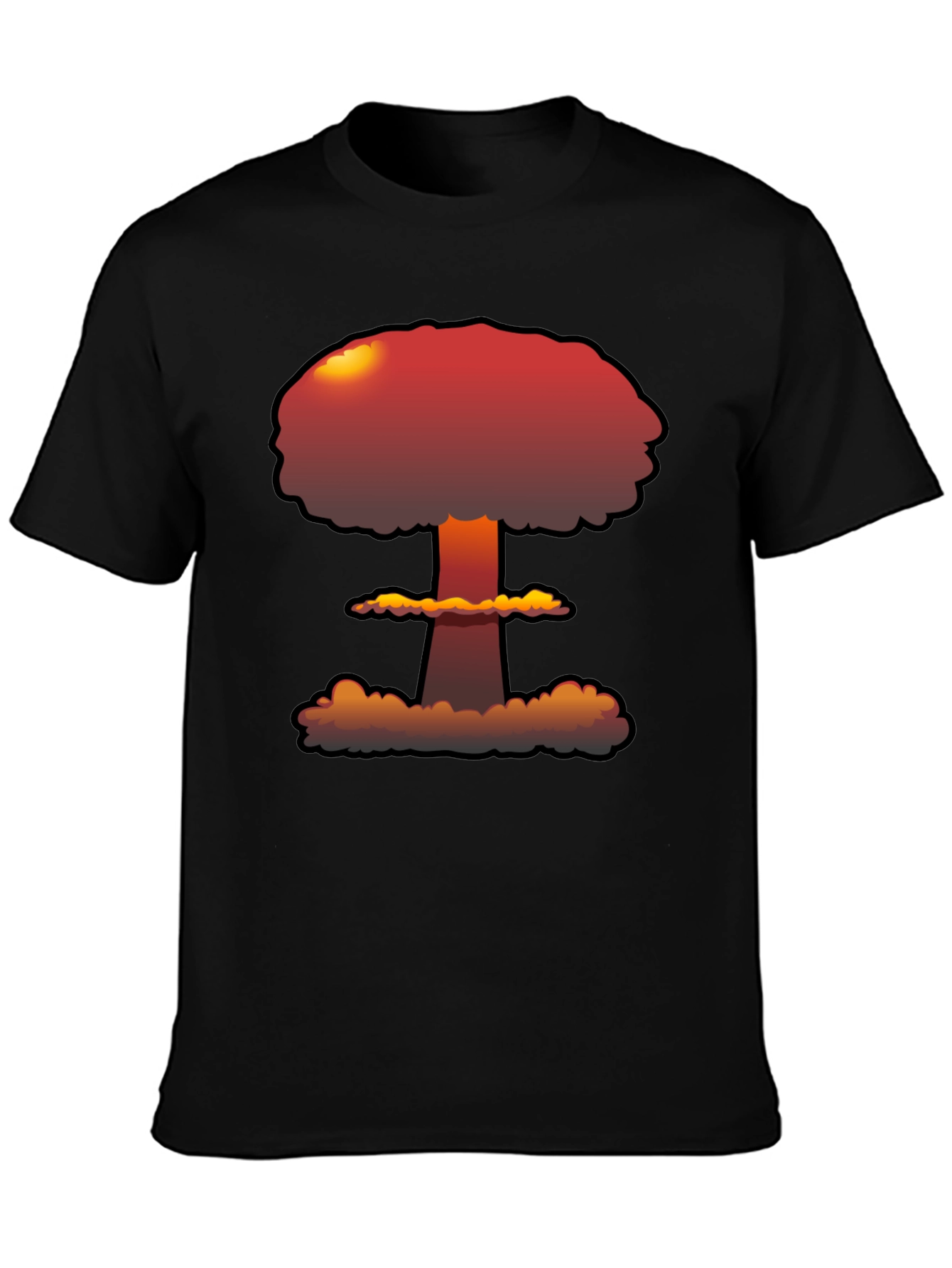Atomic Explosion Graphic Tee - Black Casual Shirt