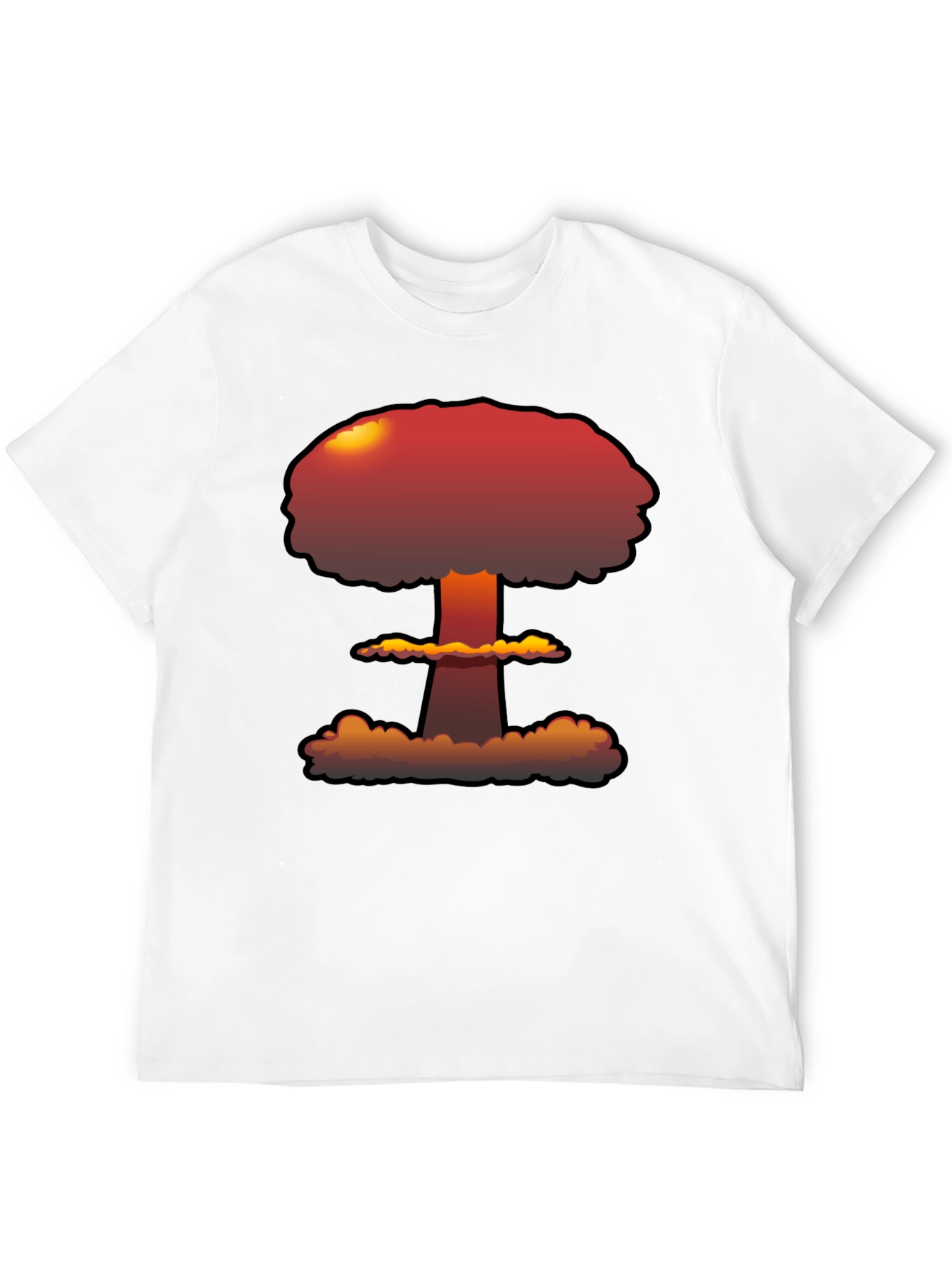 Atomic Explosion Graphic Tee - Black Casual Shirt