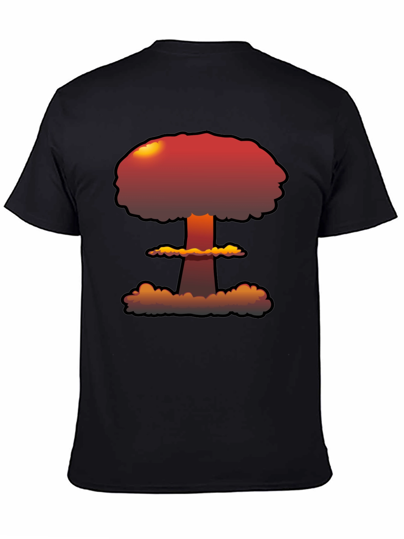 Atomic Explosion Graphic Tee - Black Casual Shirt