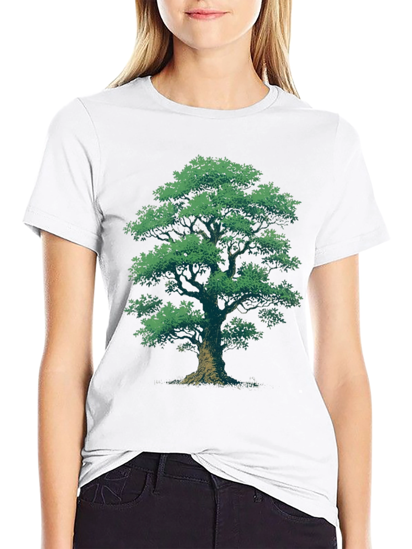 Mens Black Tree Graphic Tee