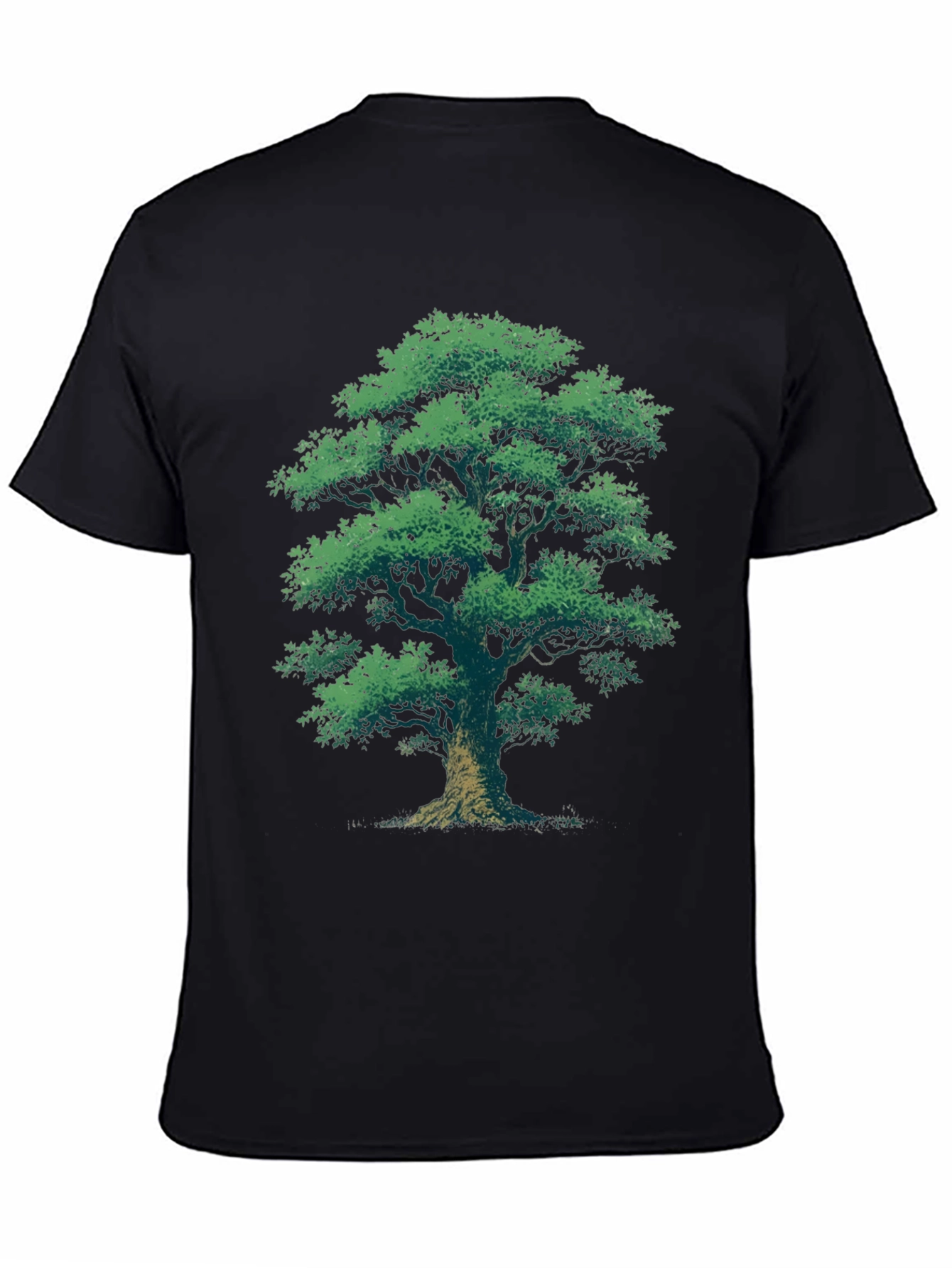 Mens Black Tree Graphic Tee