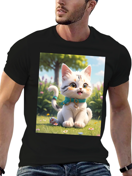 Cute Cartoon Cat T-Shirt