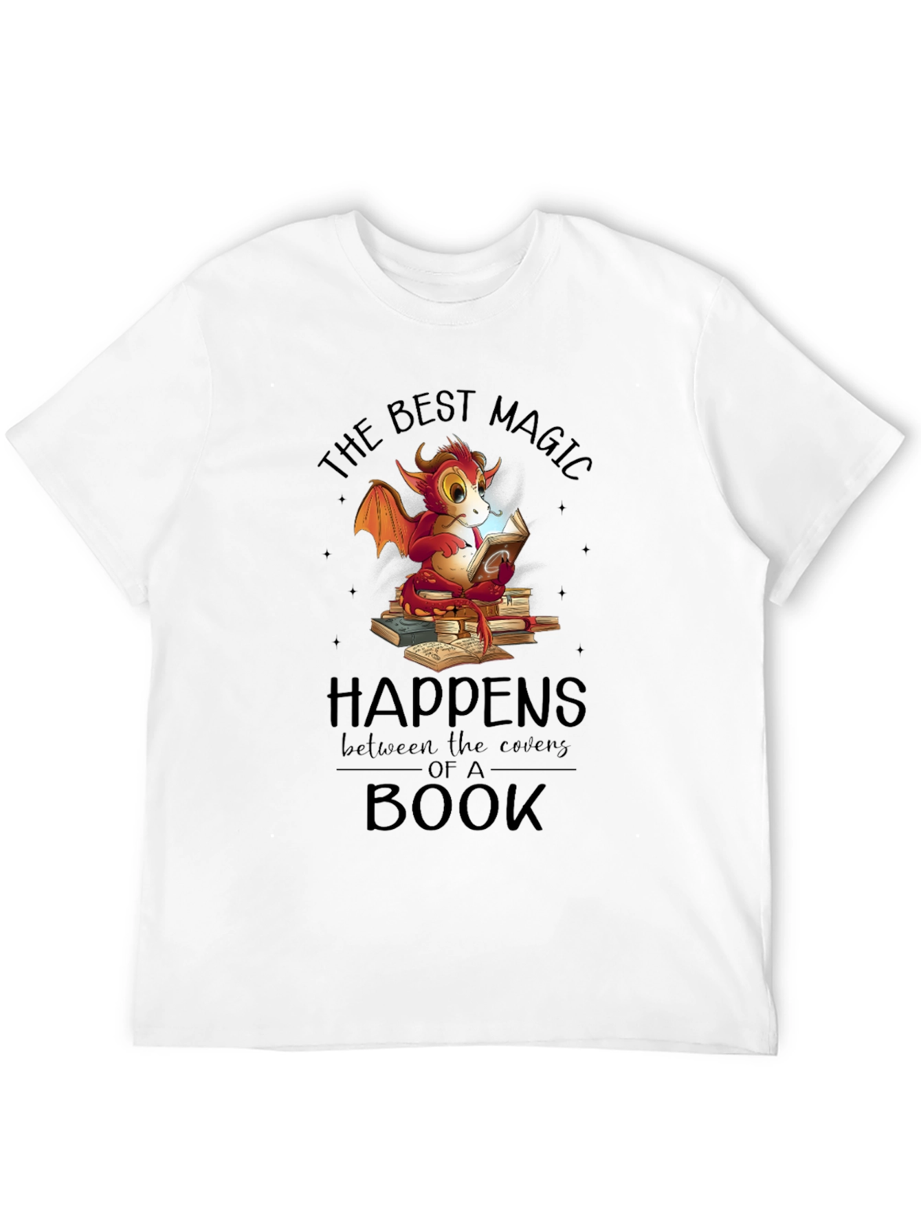 Dragon Reading Book T-Shirt