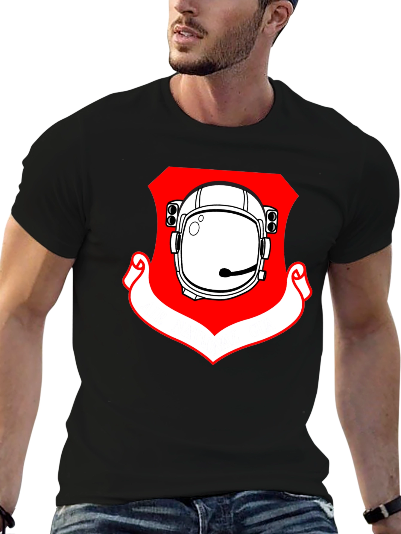 Astronaut Helmet Graphic Tee - Cool Space Design