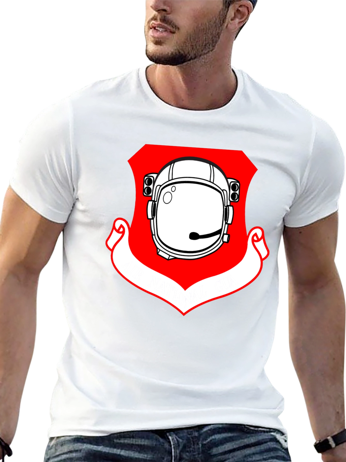 Astronaut Helmet Graphic Tee - Cool Space Design