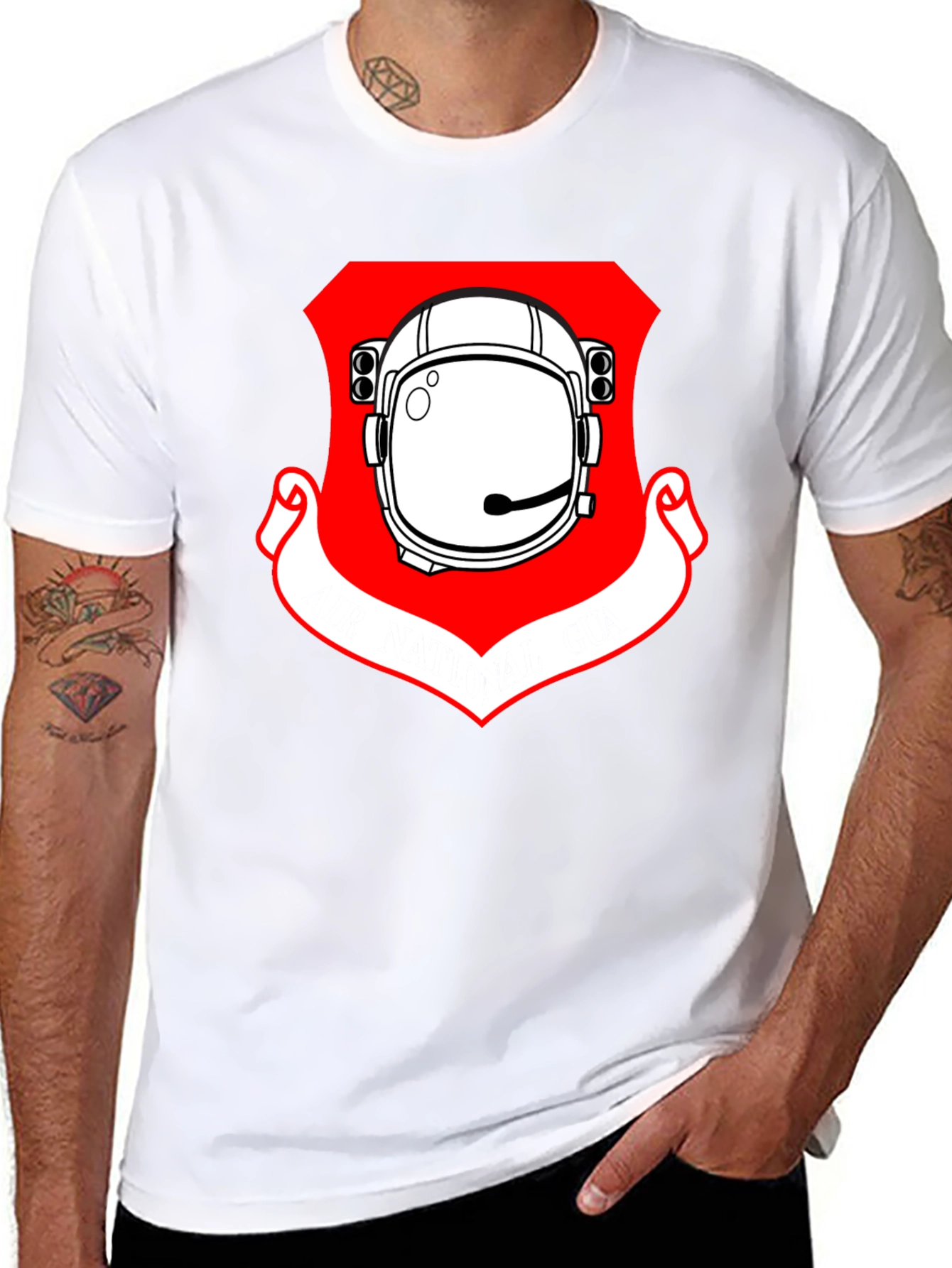 Astronaut Helmet Graphic Tee - Cool Space Design