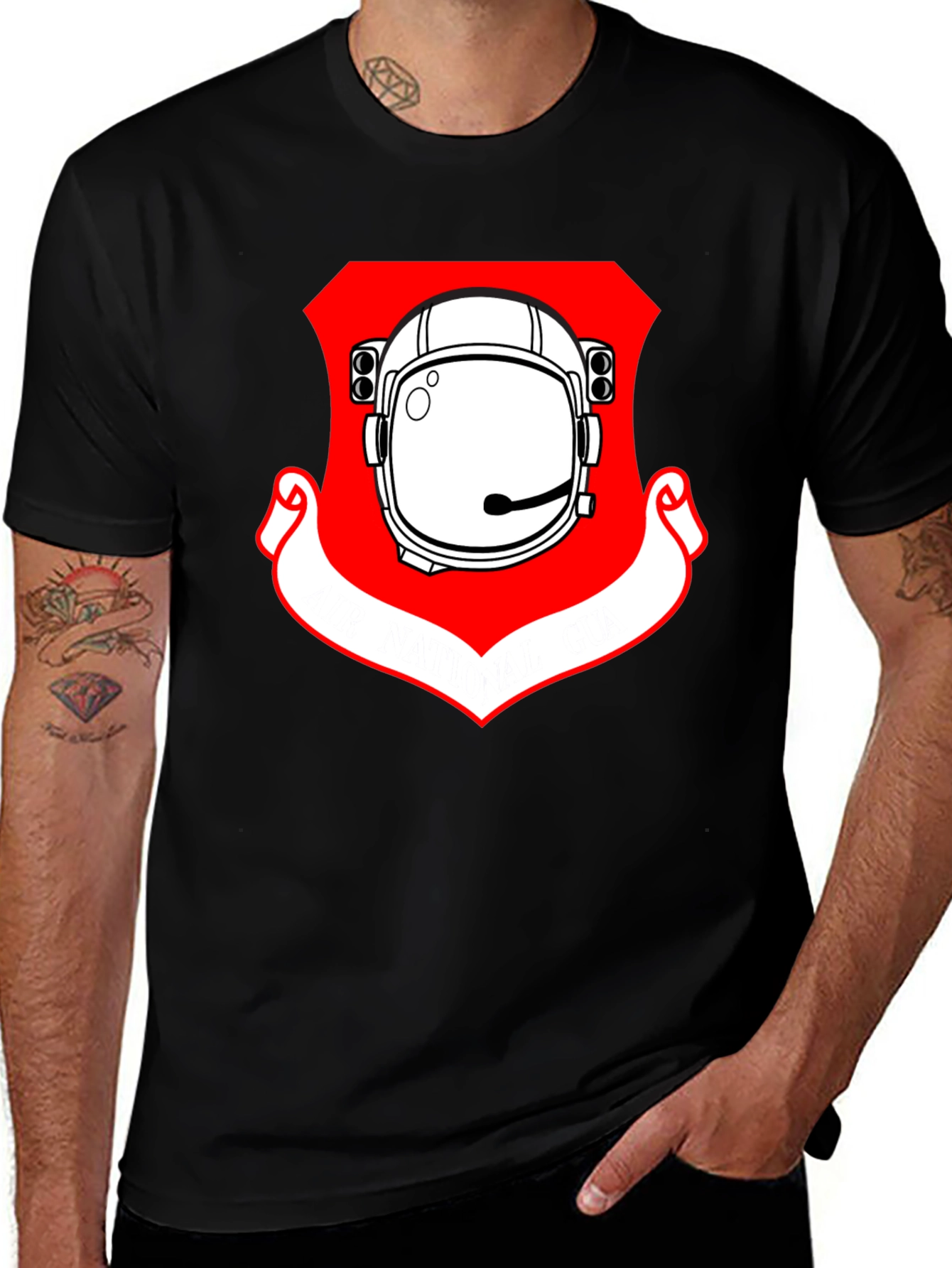 Astronaut Helmet Graphic Tee - Cool Space Design