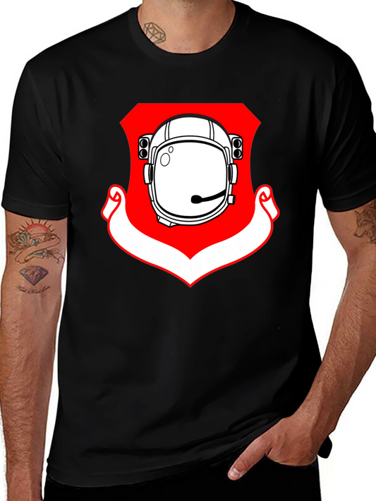 Astronaut Helmet Graphic Tee - Cool Space Design