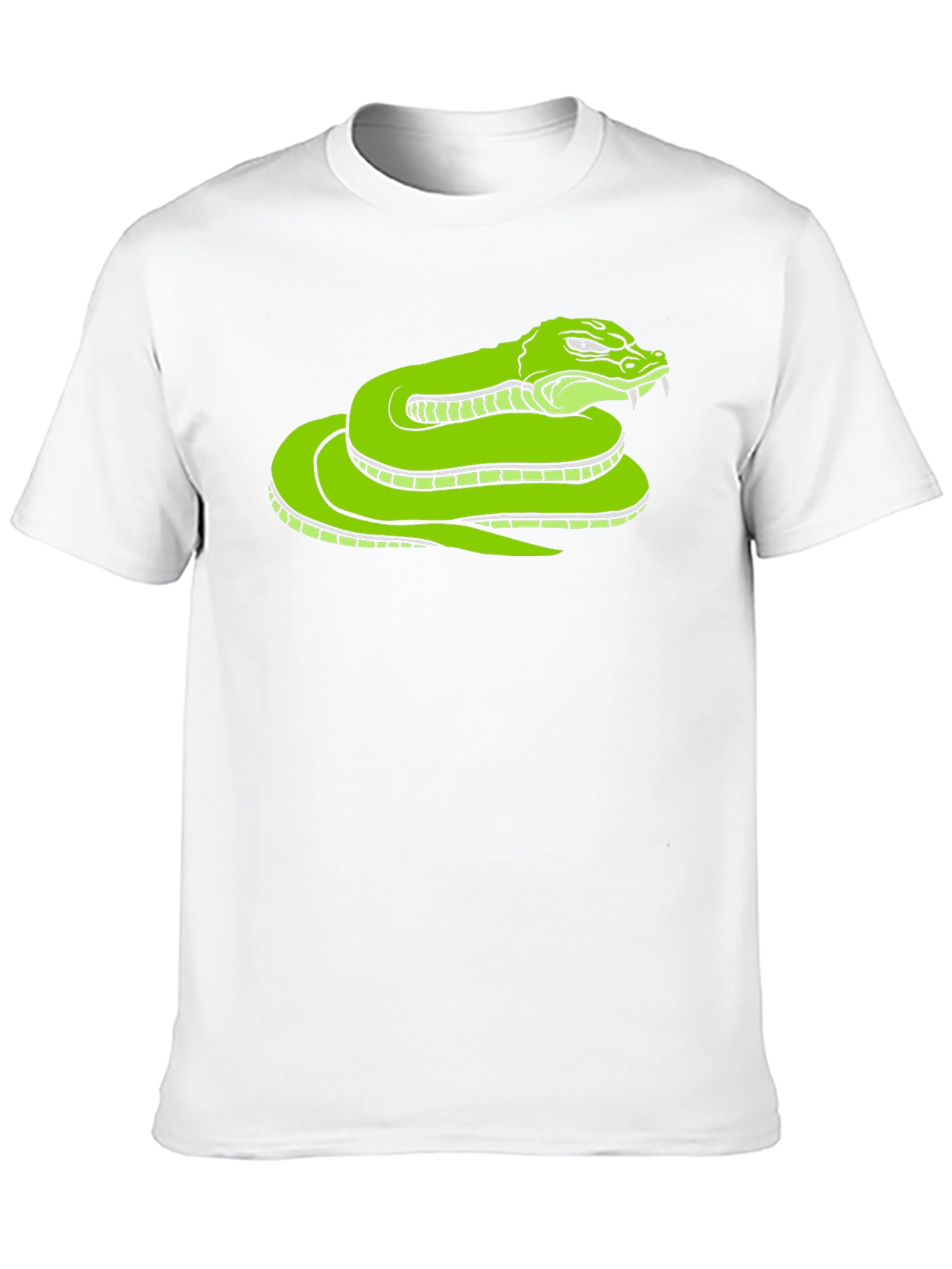 Snake Graphic Tee - Bold Green Serpent Design