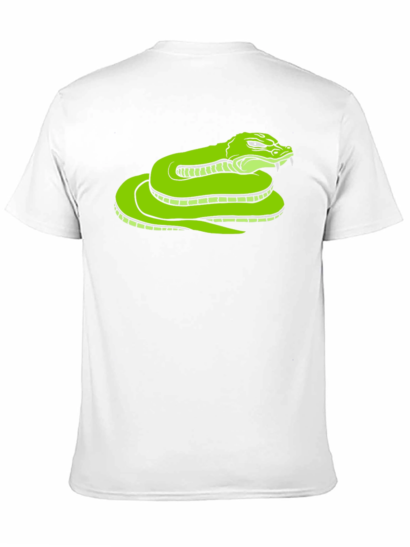 Snake Graphic Tee - Bold Green Serpent Design