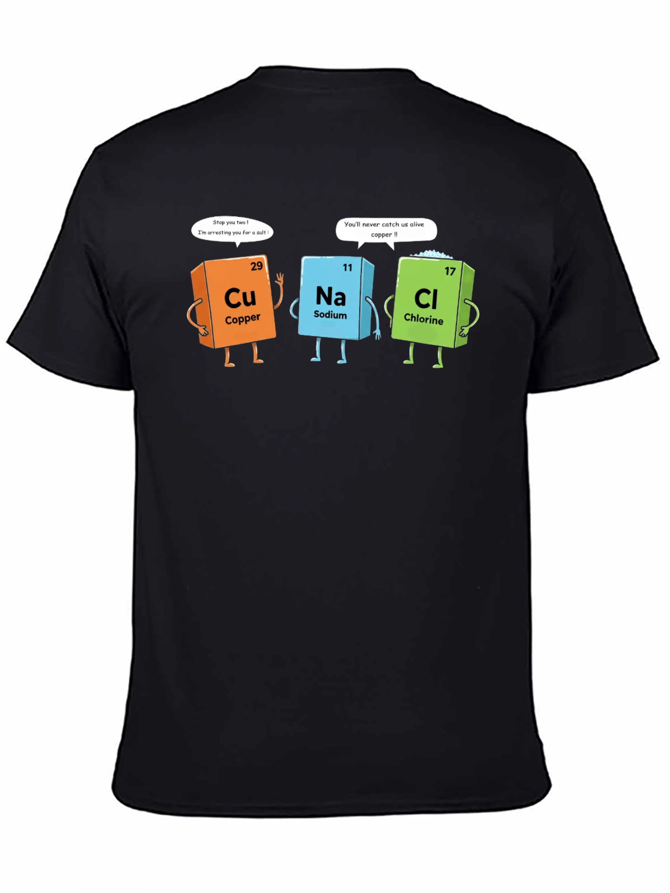 Chemistry Pun T-Shirt - Elements Copper Sodium Chlorine
