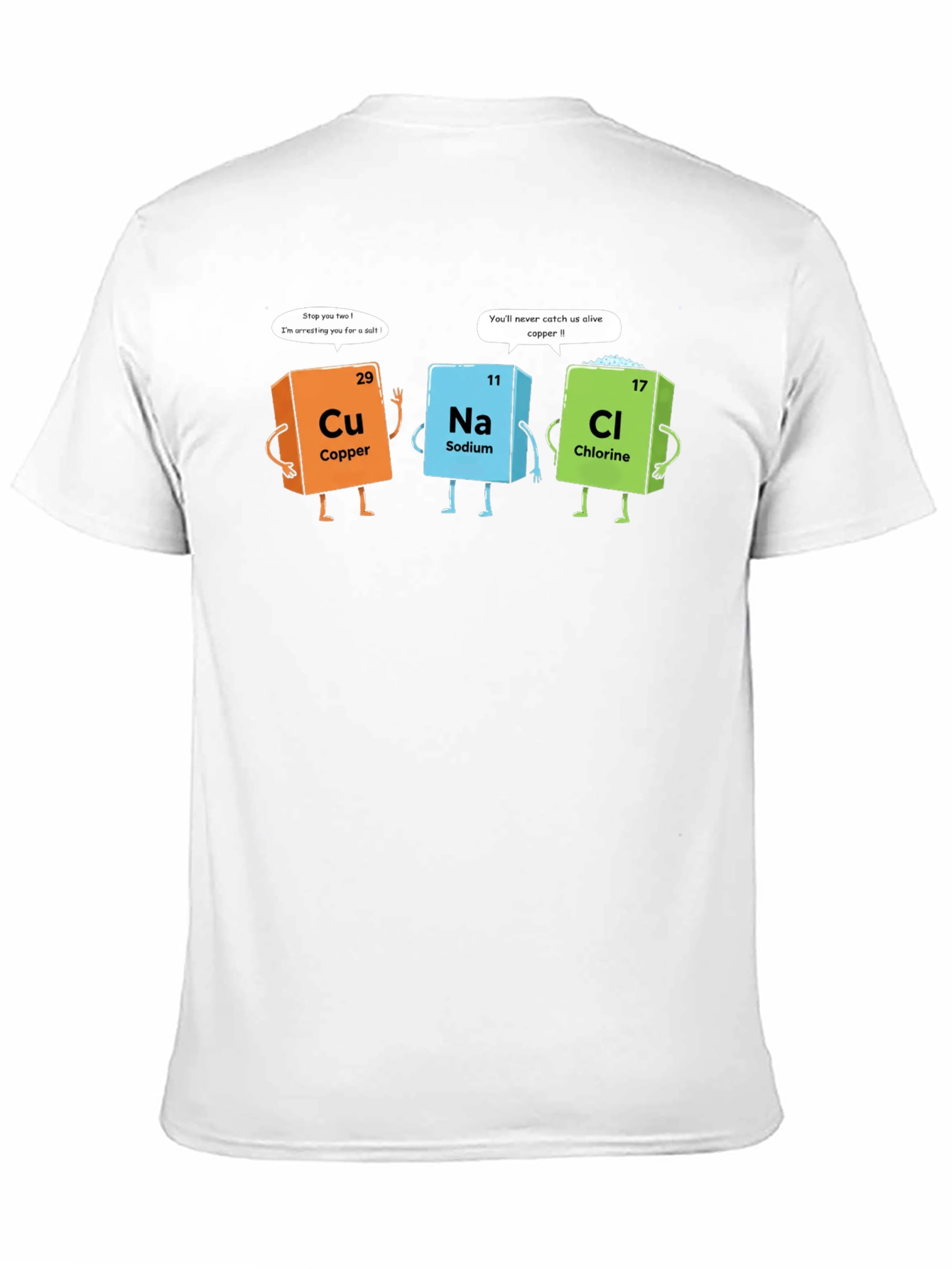 Chemistry Pun T-Shirt - Elements Copper Sodium Chlorine