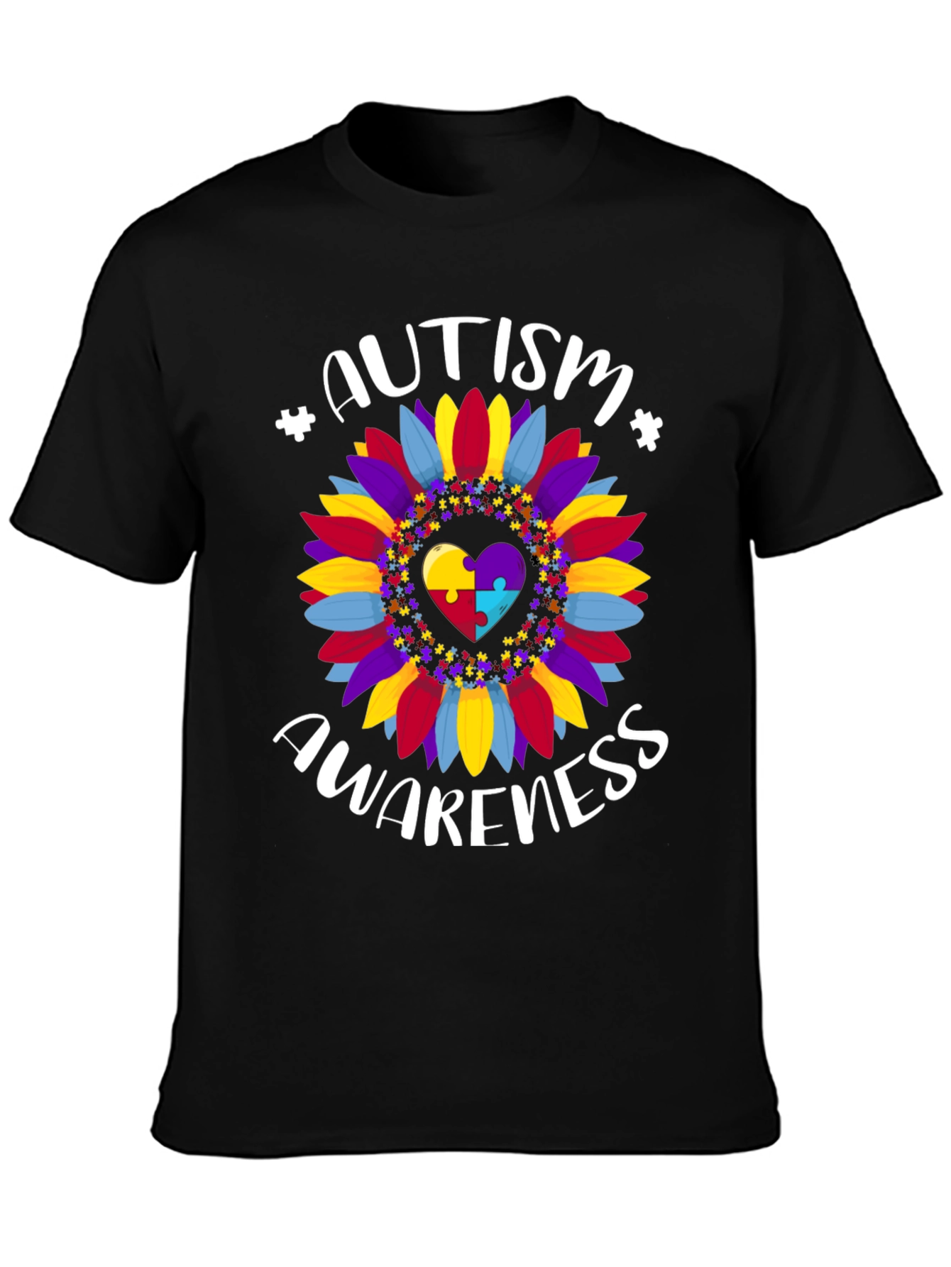 Autism Awareness Sunflower Graphic Tee
