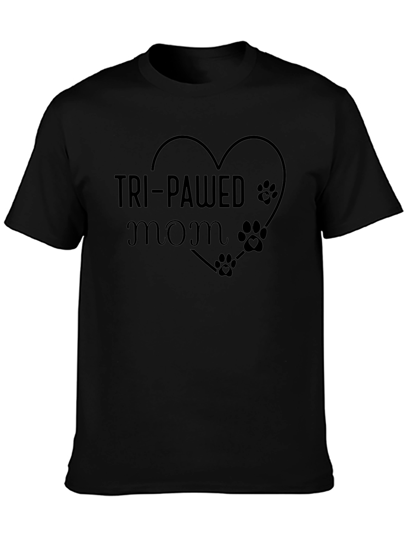 Tri-Pawed Mom T-Shirt - Animal Lovers Tee