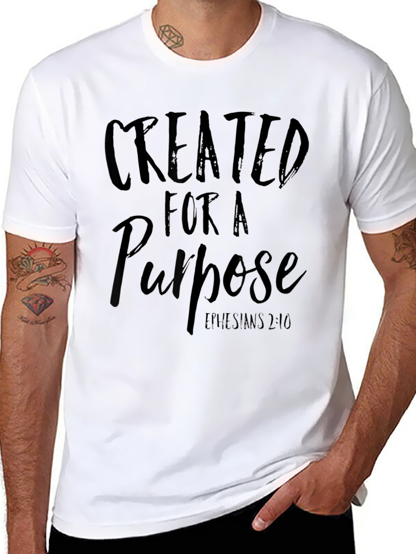 Created For A Purpose Black T-Shirt