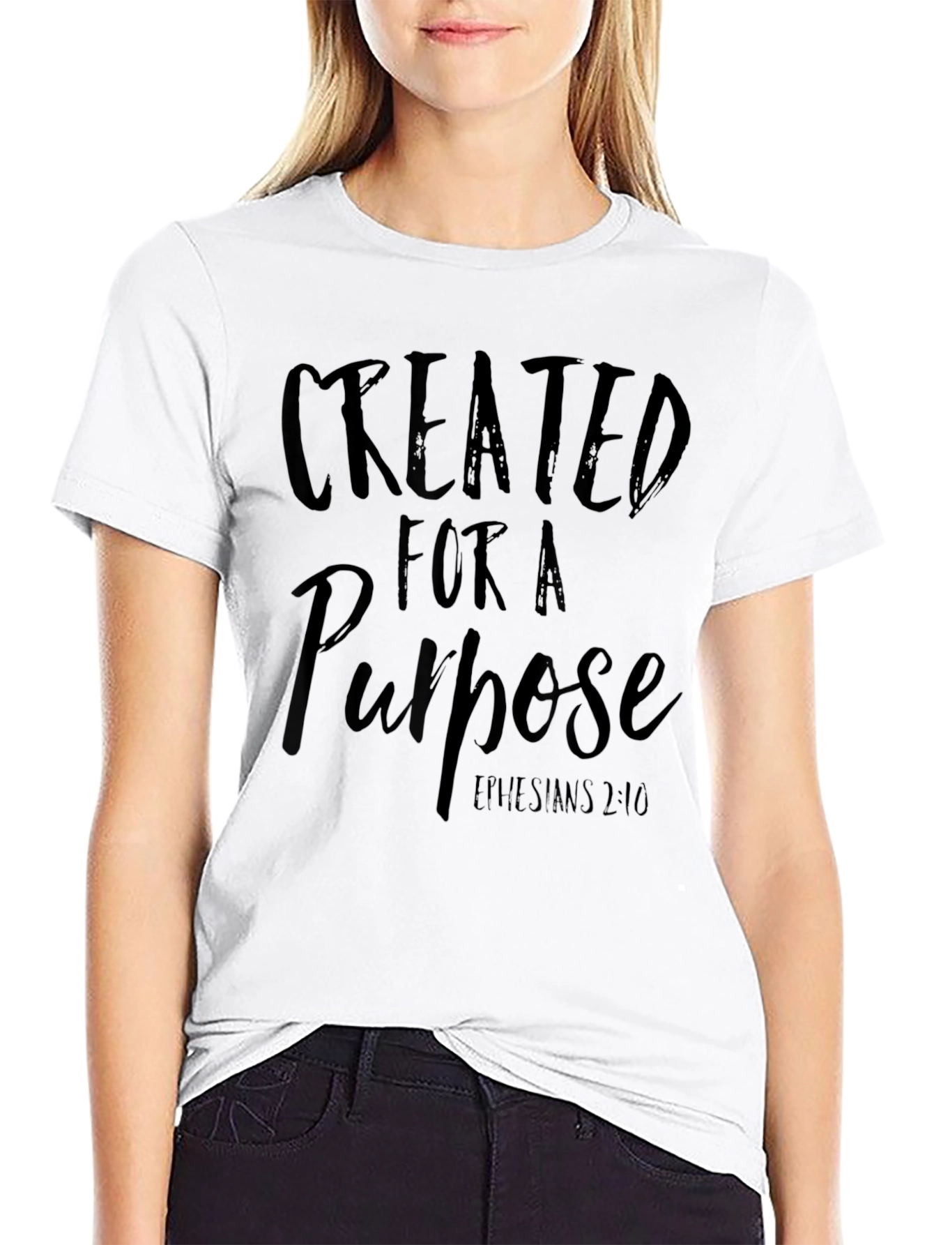 Created For A Purpose Black T-Shirt