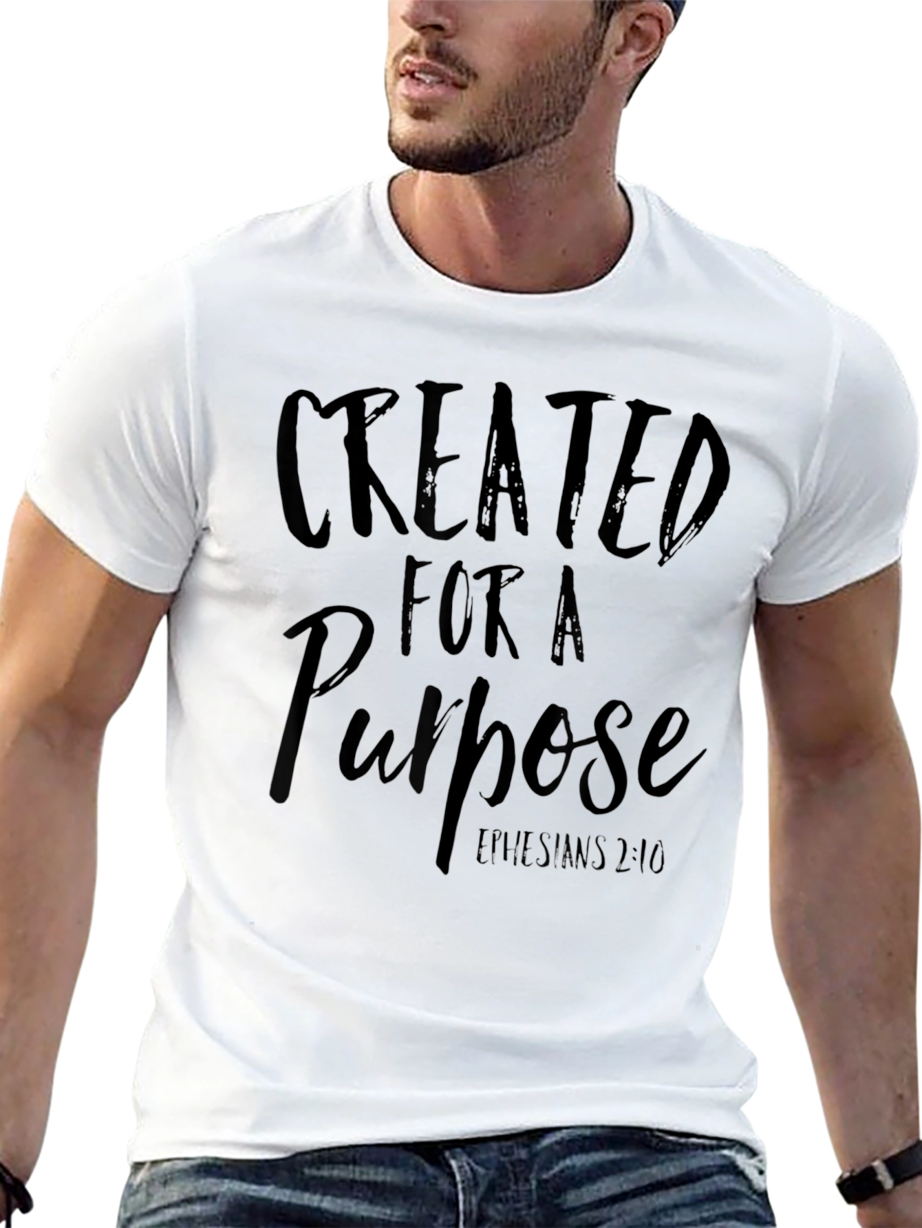 Created For A Purpose Black T-Shirt