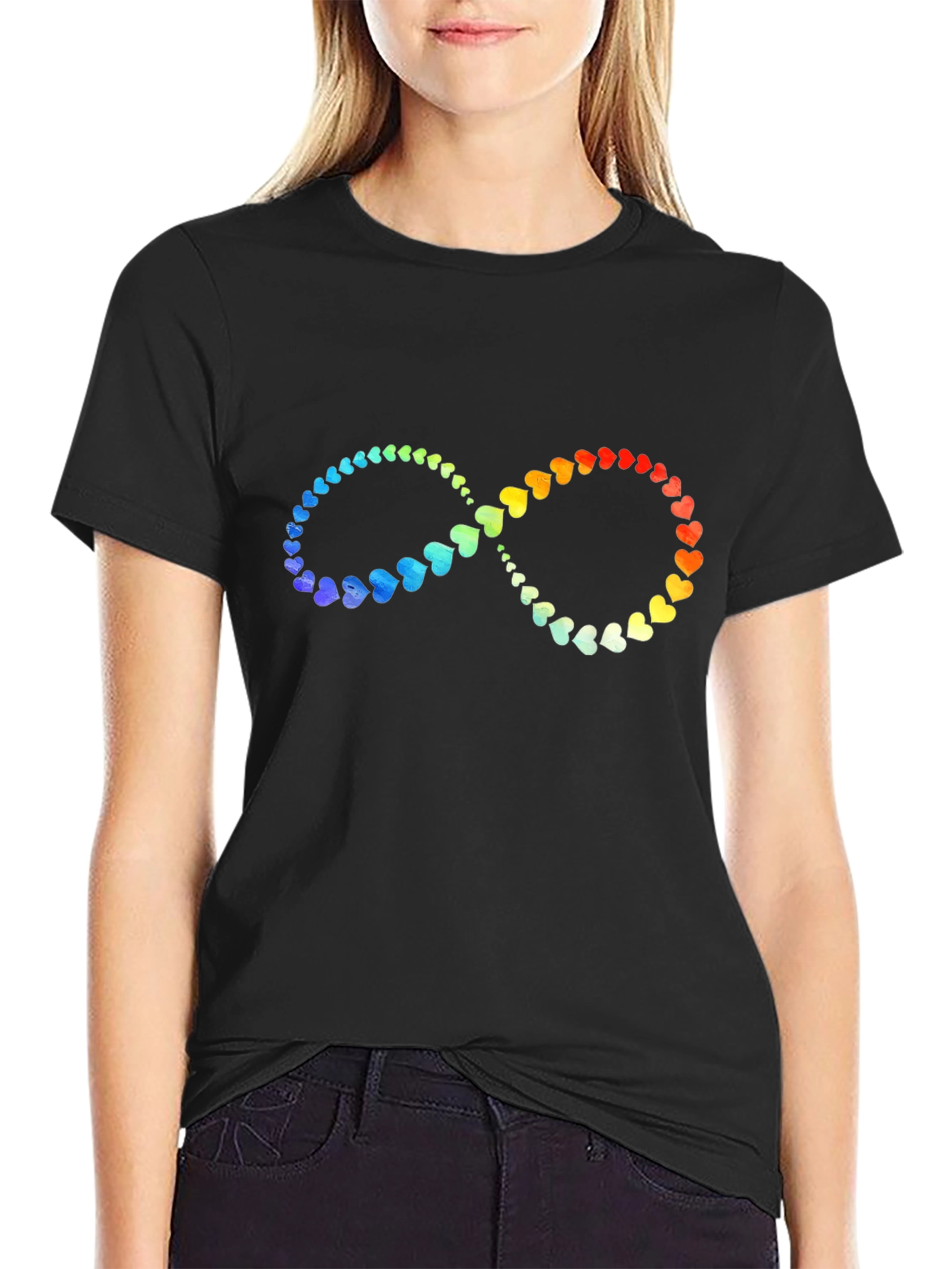 Rainbow Heart Infinity T-Shirt