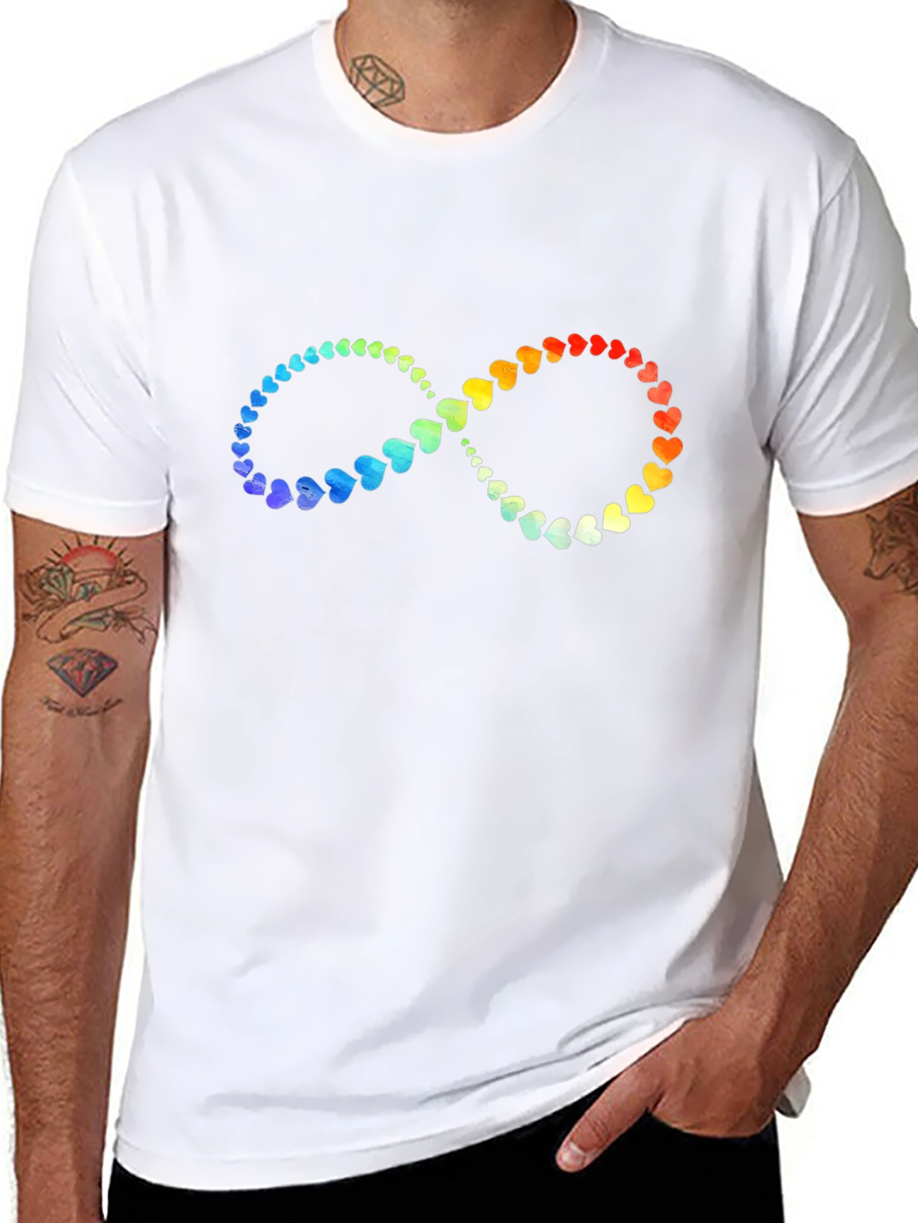Rainbow Heart Infinity T-Shirt