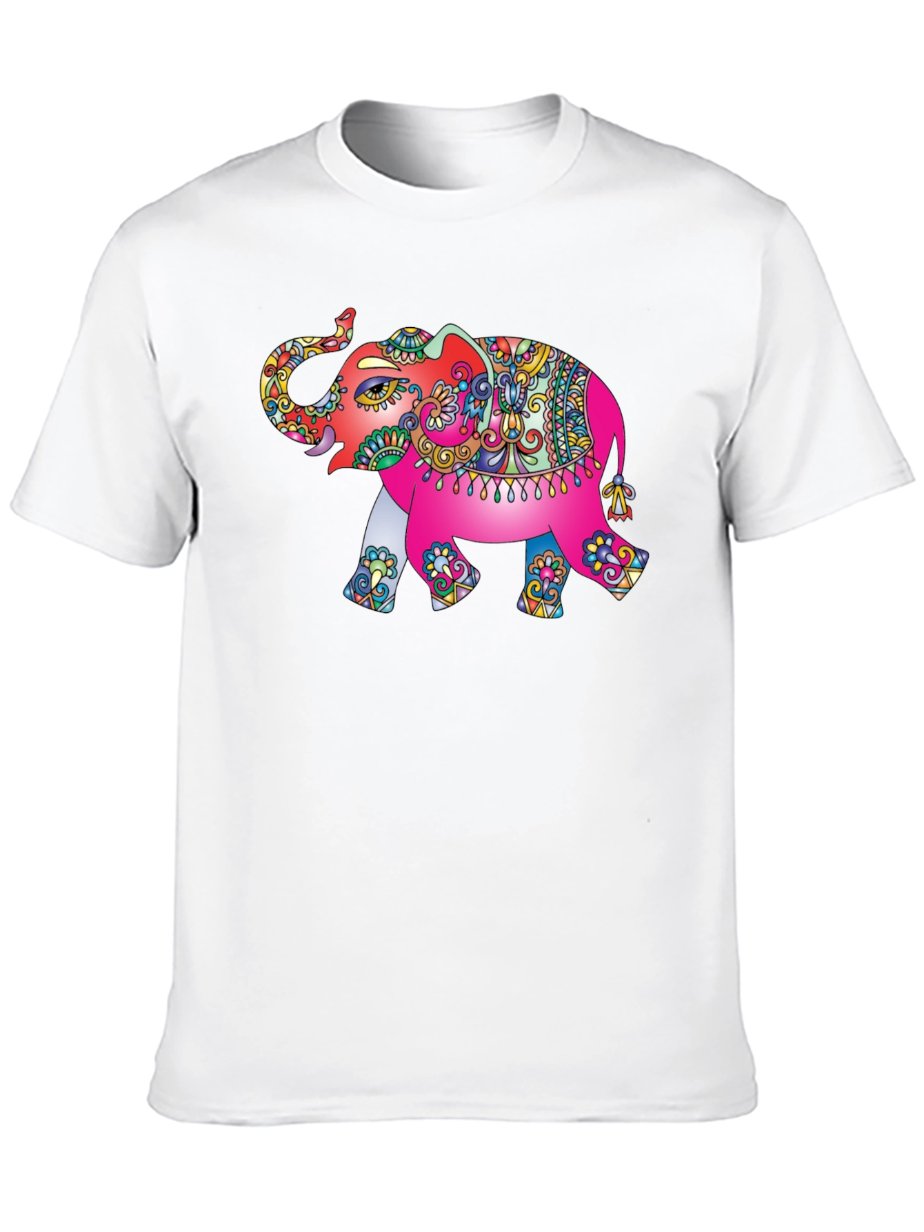 Elephant Graphic Tee - Black Cotton T-Shirt