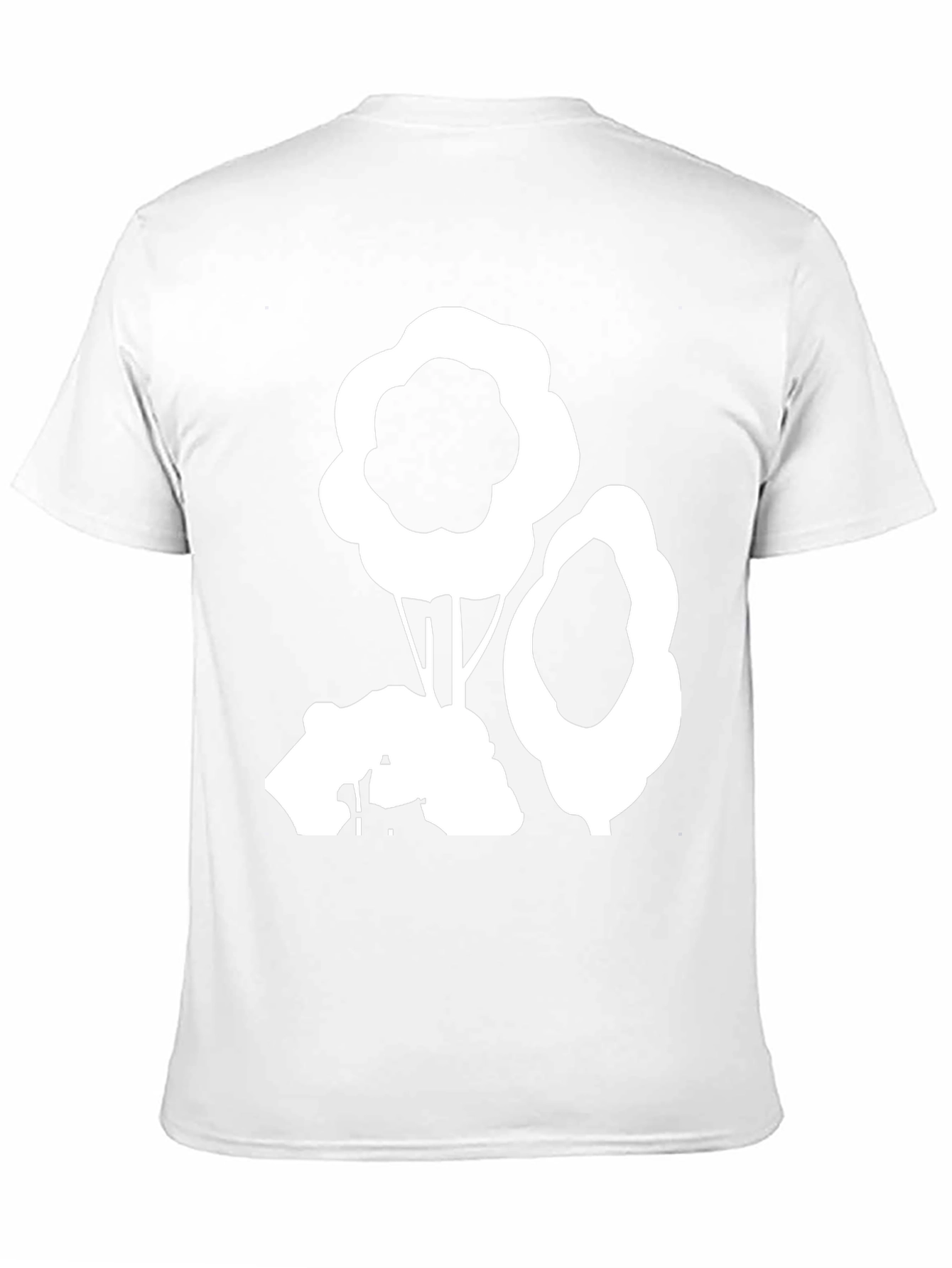 Abstract Tree Graphic Tee - Black Cotton Casual Shirt