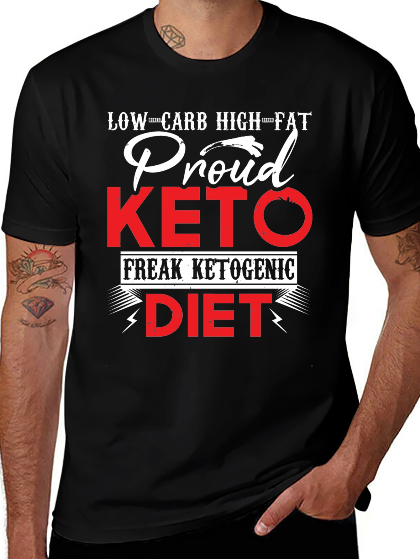 Proud Keto Diet T-Shirt - Low Carb High Fat