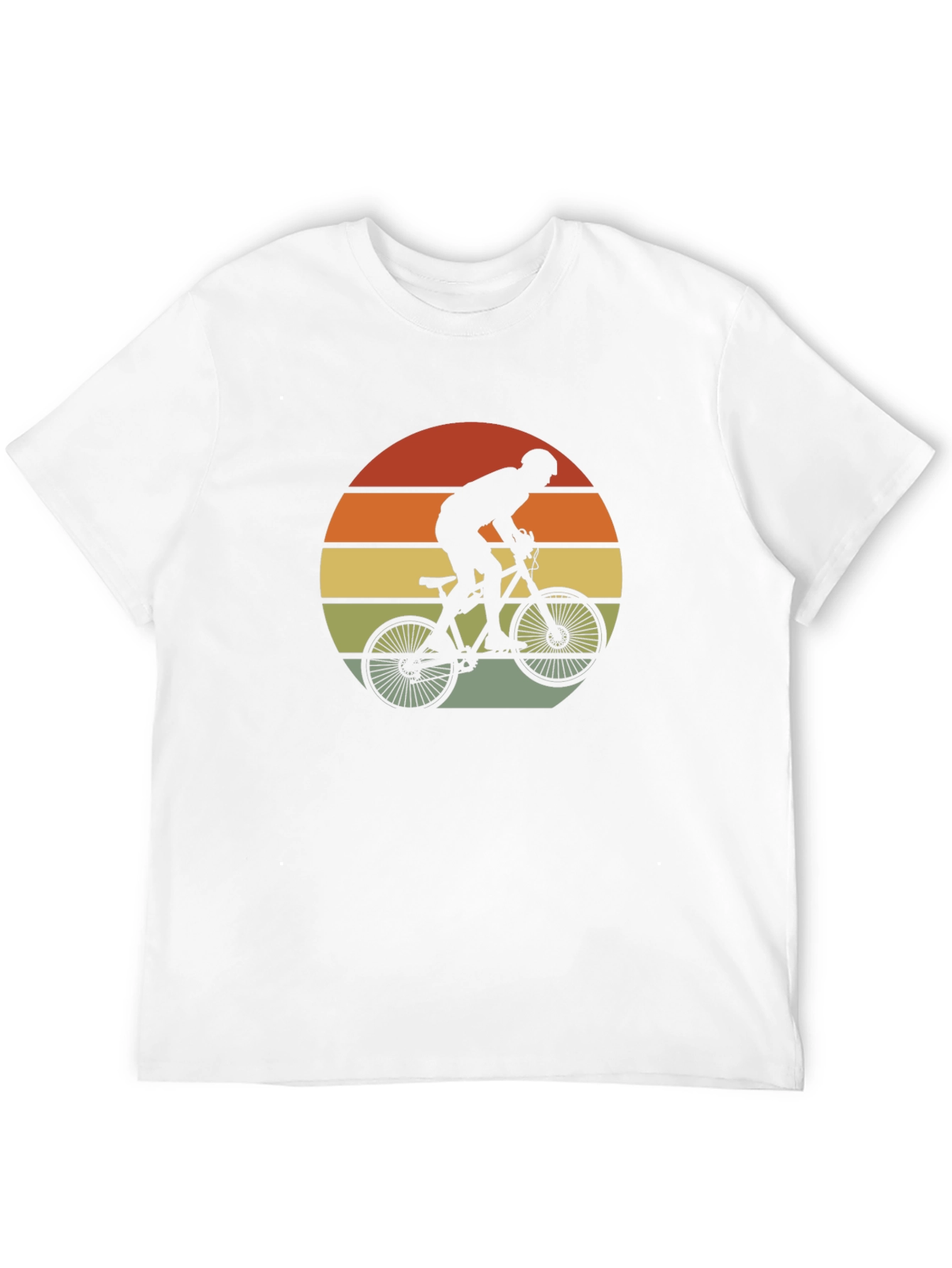 Retro Cycling T-Shirt - Mountain Bike Silhouette
