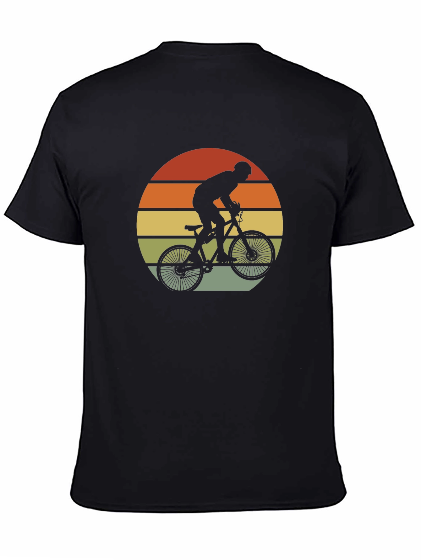 Retro Cycling T-Shirt - Mountain Bike Silhouette
