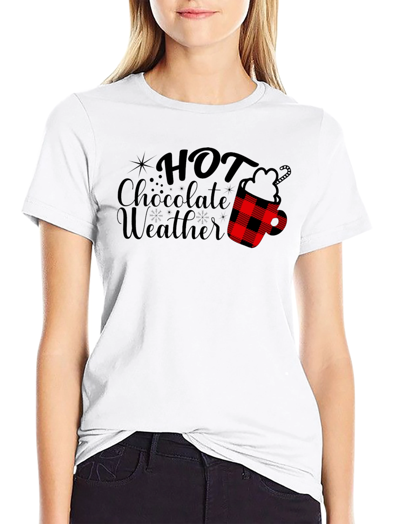 Hot Chocolate Weather Graphic Tee - Winter Apparel