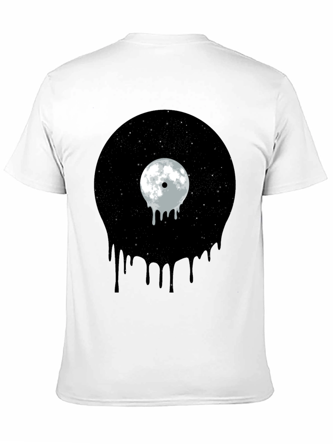 Melting Moon Vinyl Graphic Tee - Black