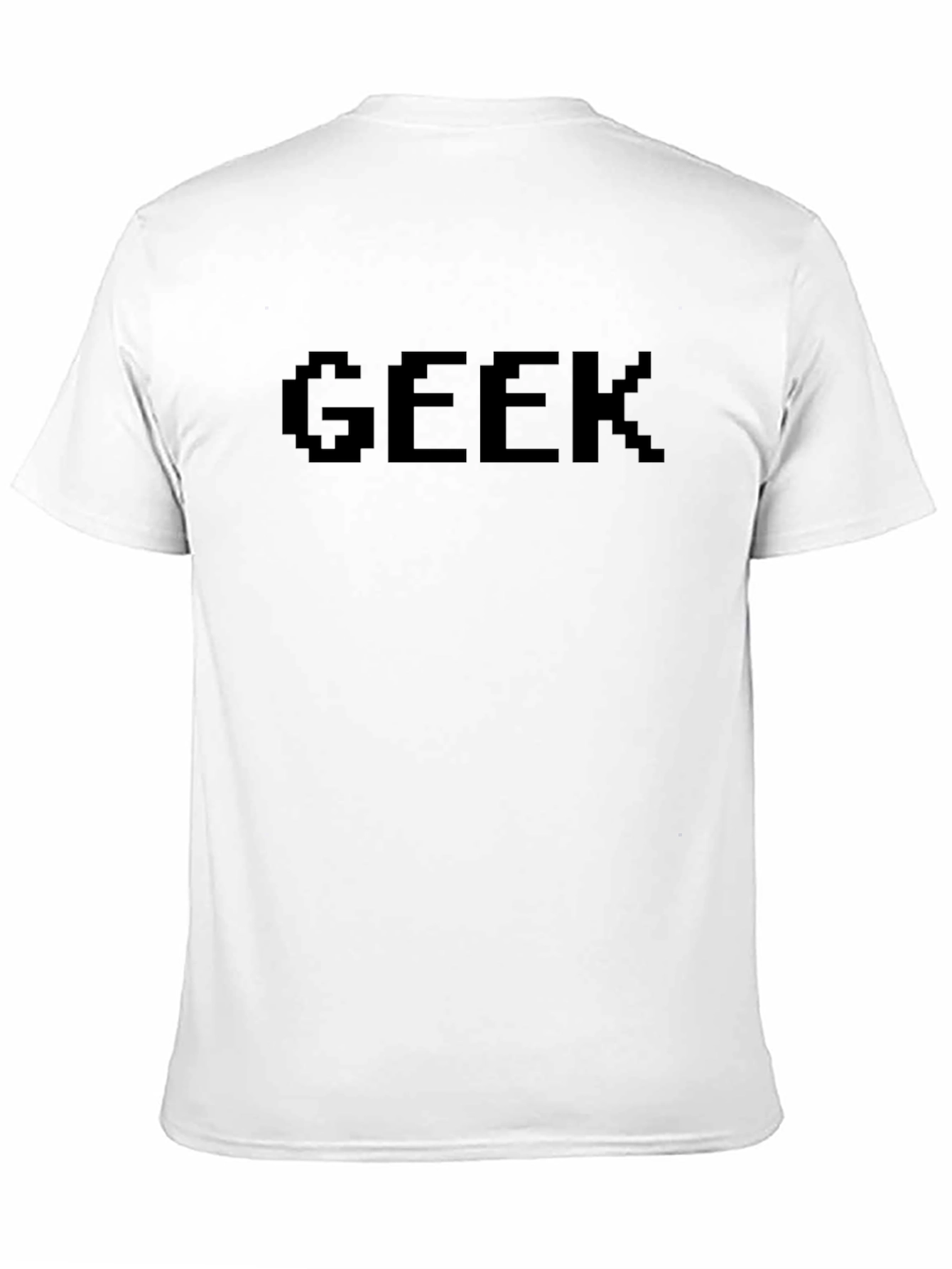 Geek Pixel Art Black T-Shirt