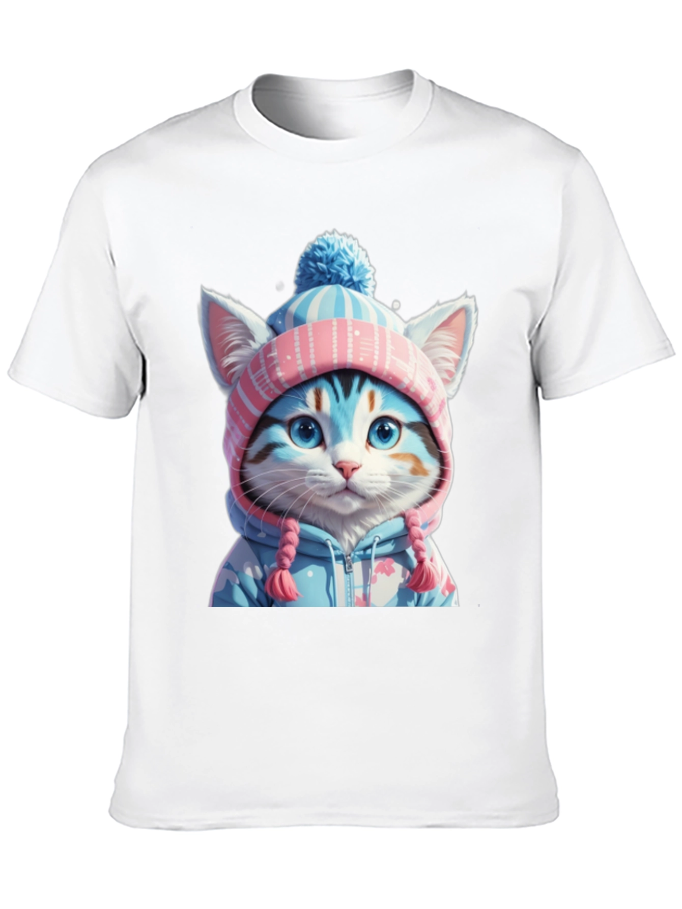 Cute Cat in Winter Outfit T-Shirt