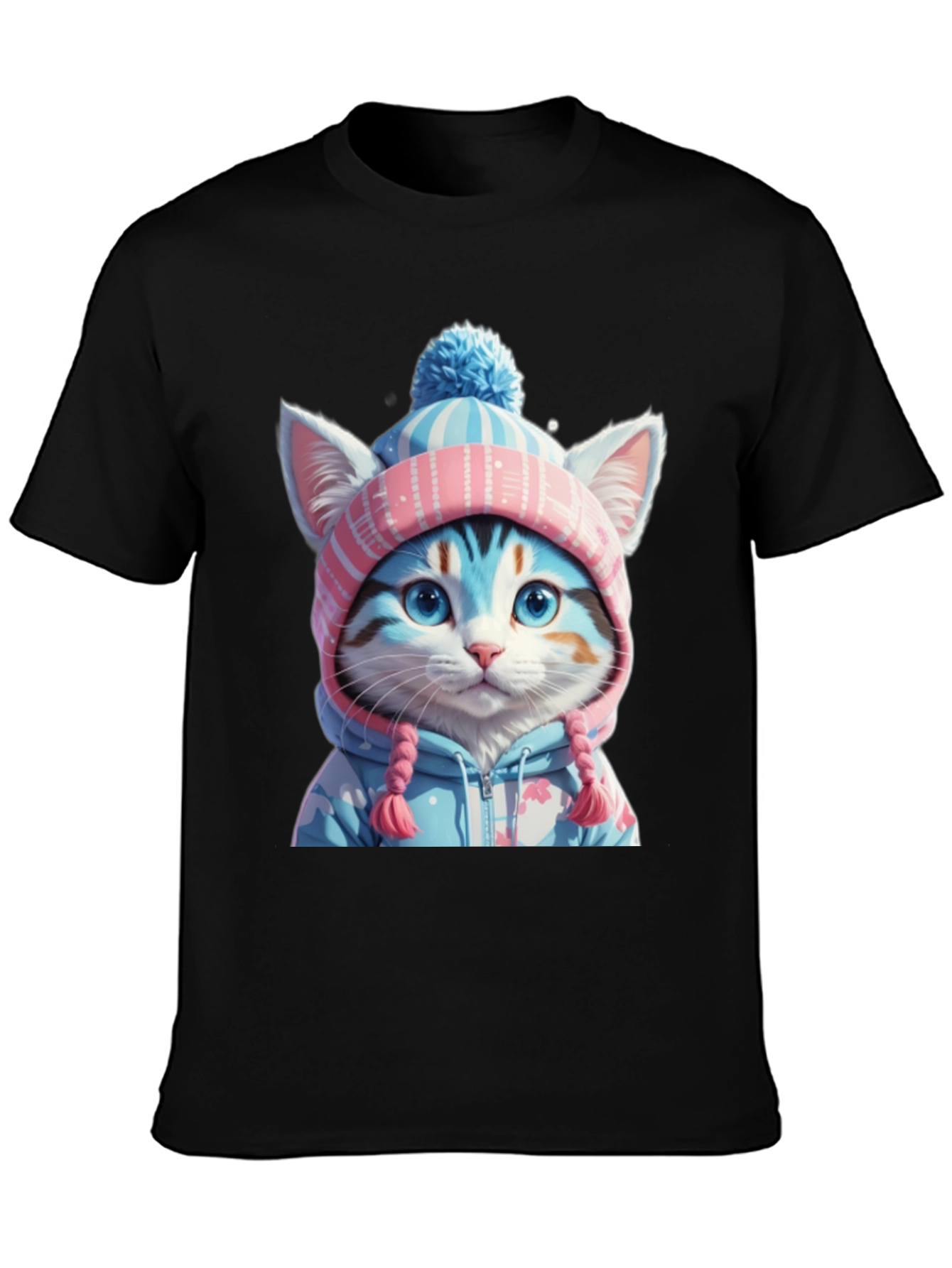Cute Cat in Winter Outfit T-Shirt