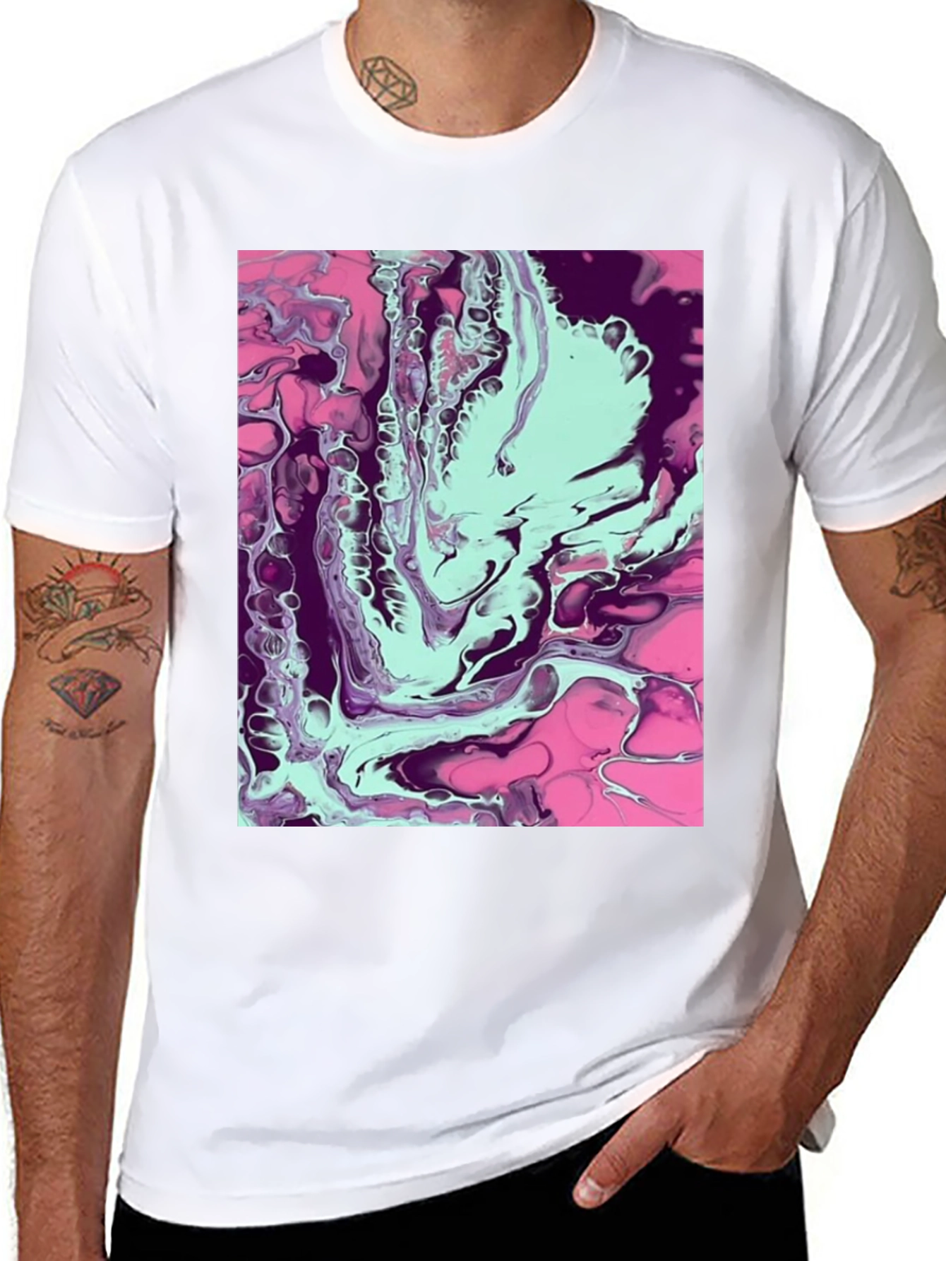 Abstract Art Graphic Tee - Modern Style