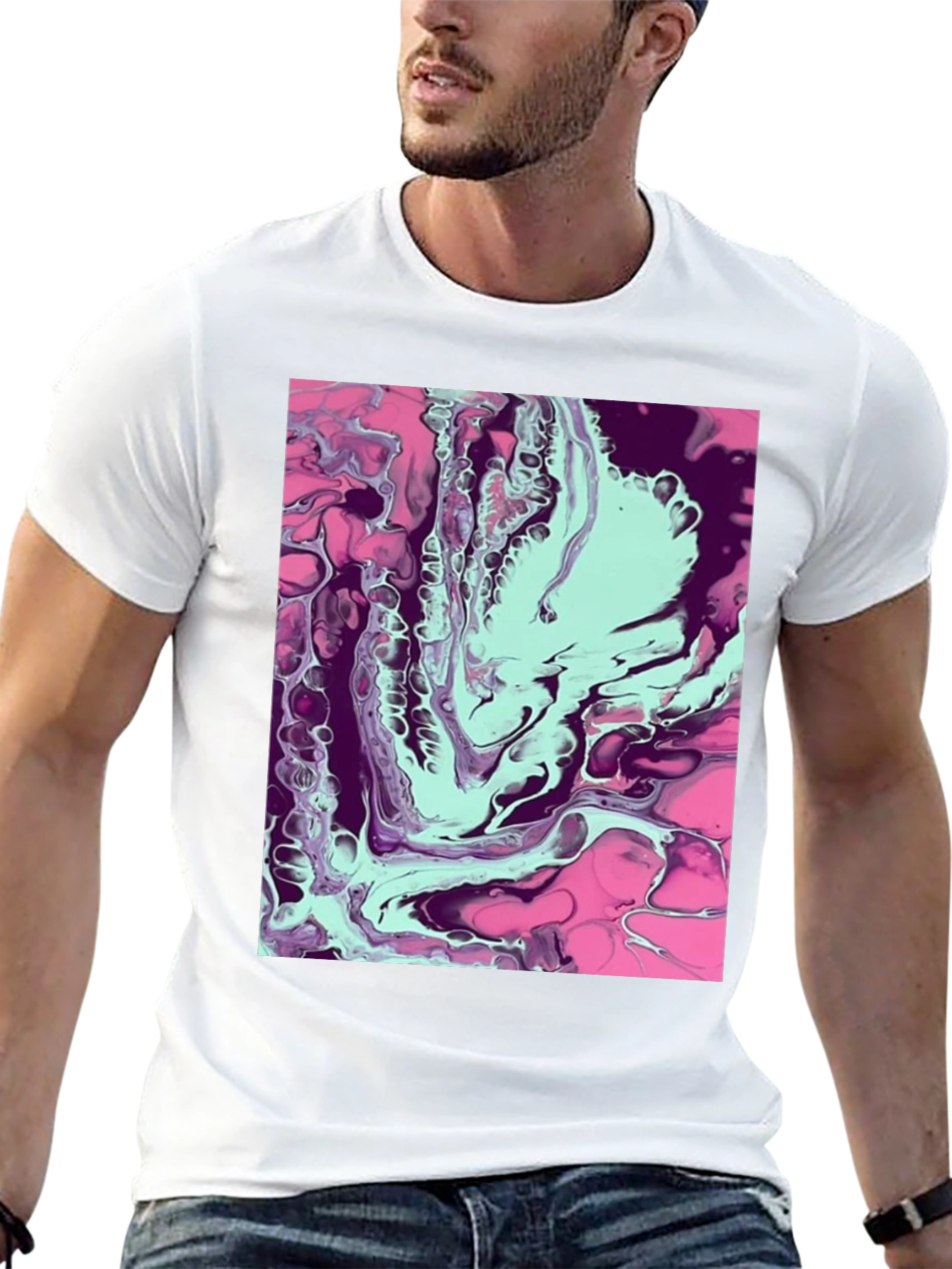 Abstract Art Graphic Tee - Modern Style