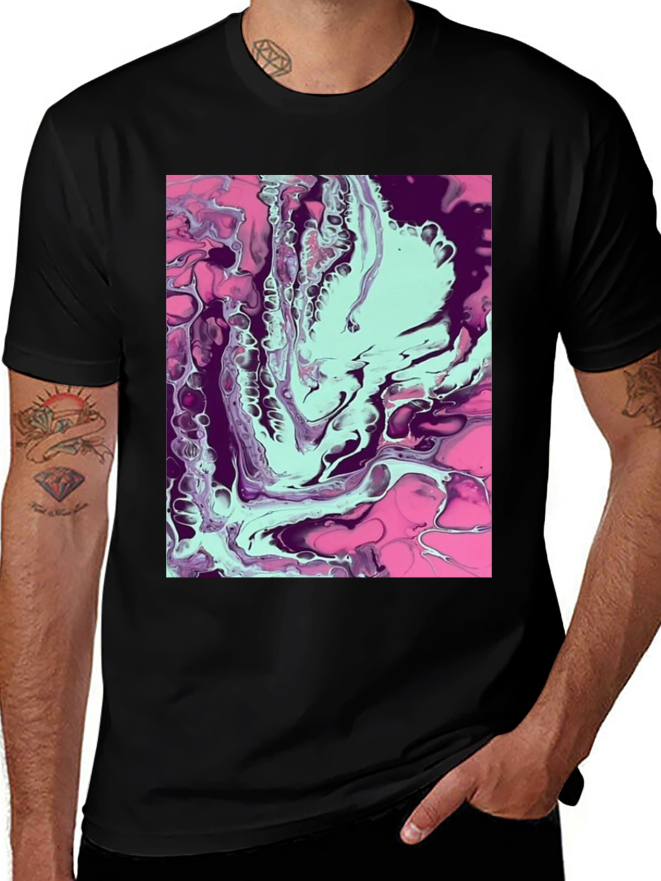 Abstract Art Graphic Tee - Modern Style