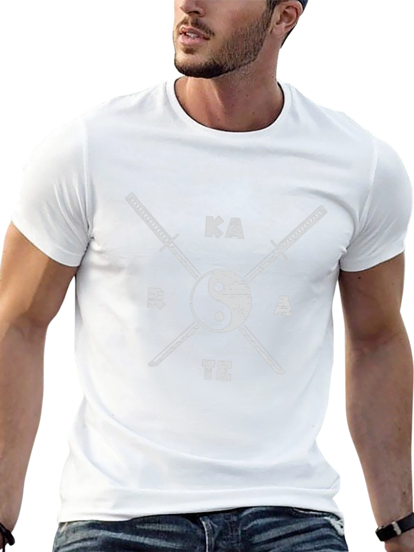 Karate Swords Yin Yang T-Shirt