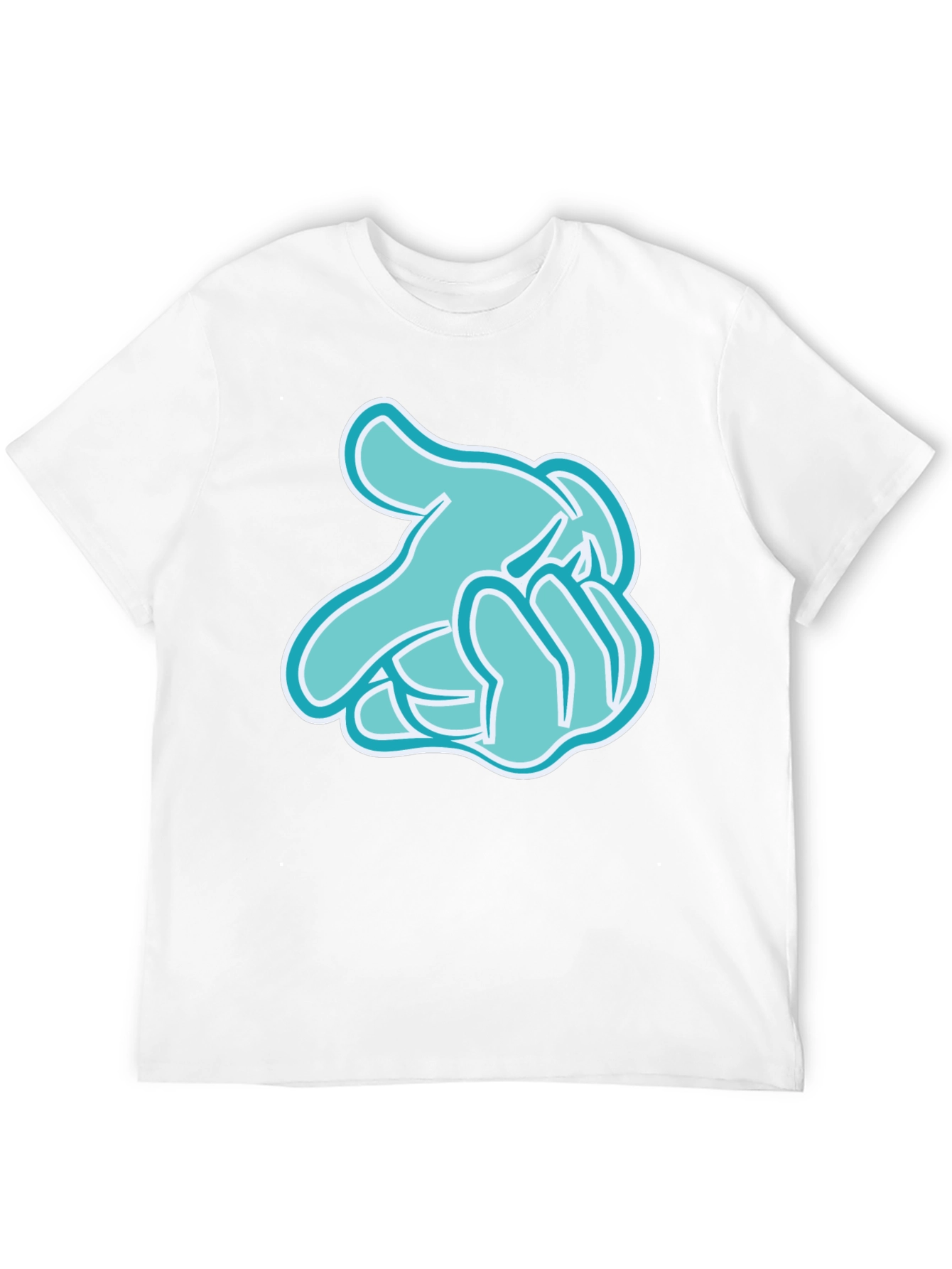 Cartoon Hands Black T-Shirt