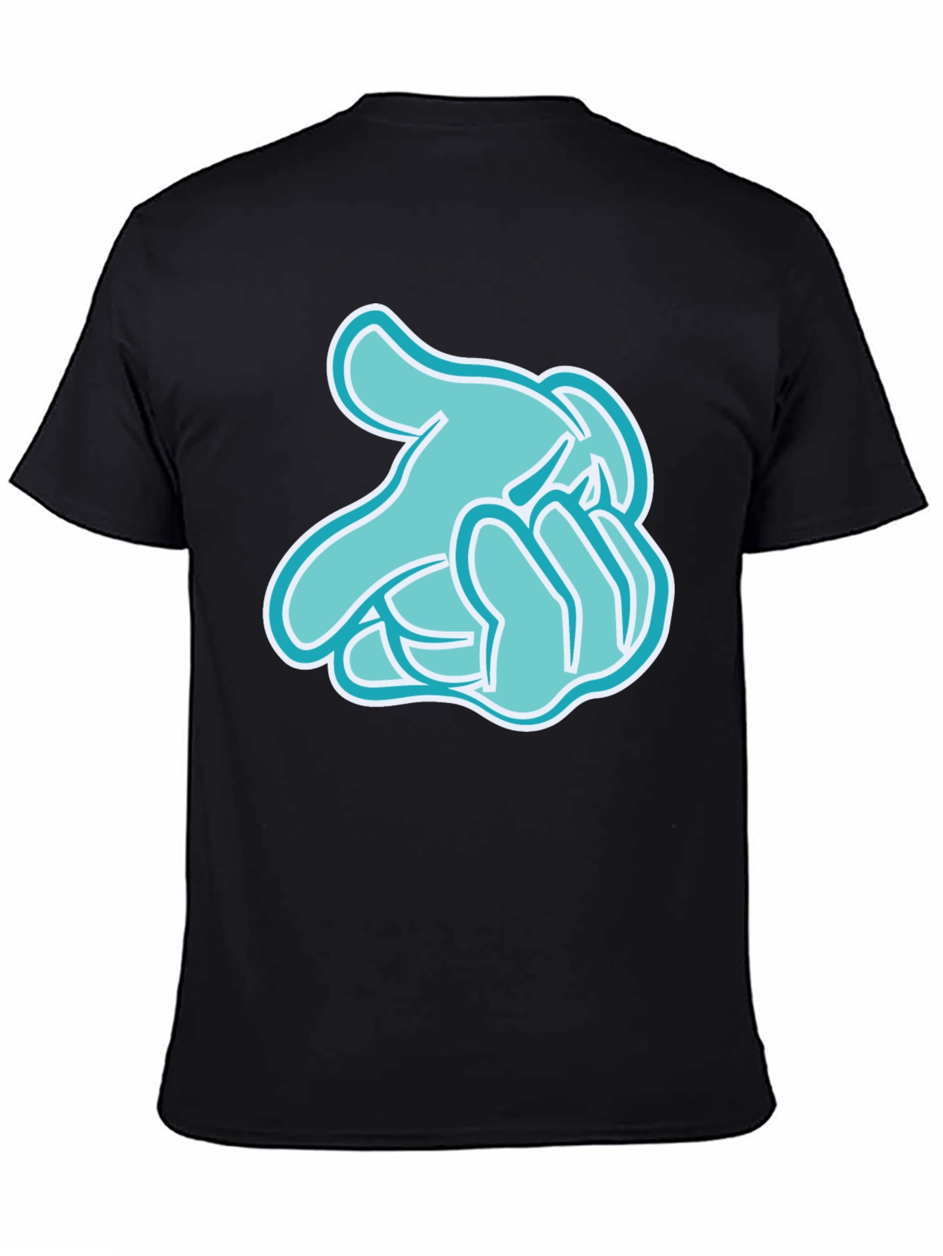 Cartoon Hands Black T-Shirt