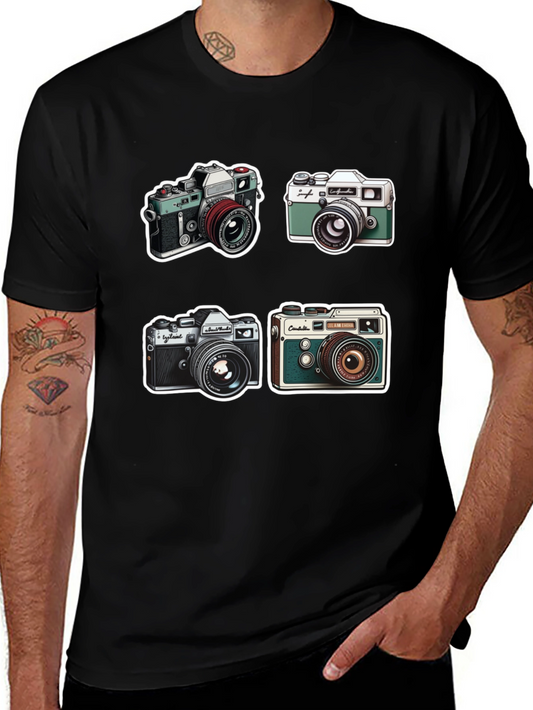 Retro Camera Print T-Shirt - Classic Style