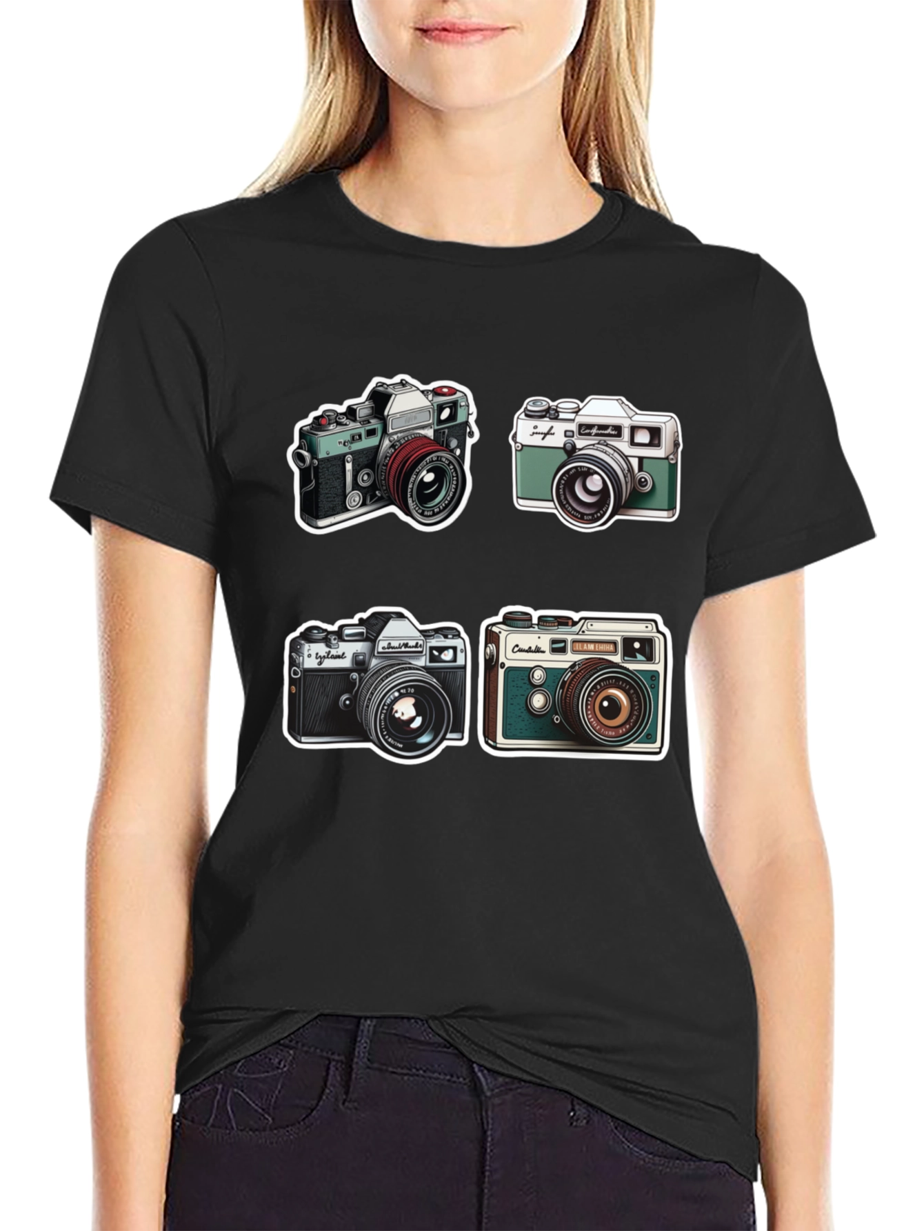Retro Camera Print T-Shirt - Classic Style