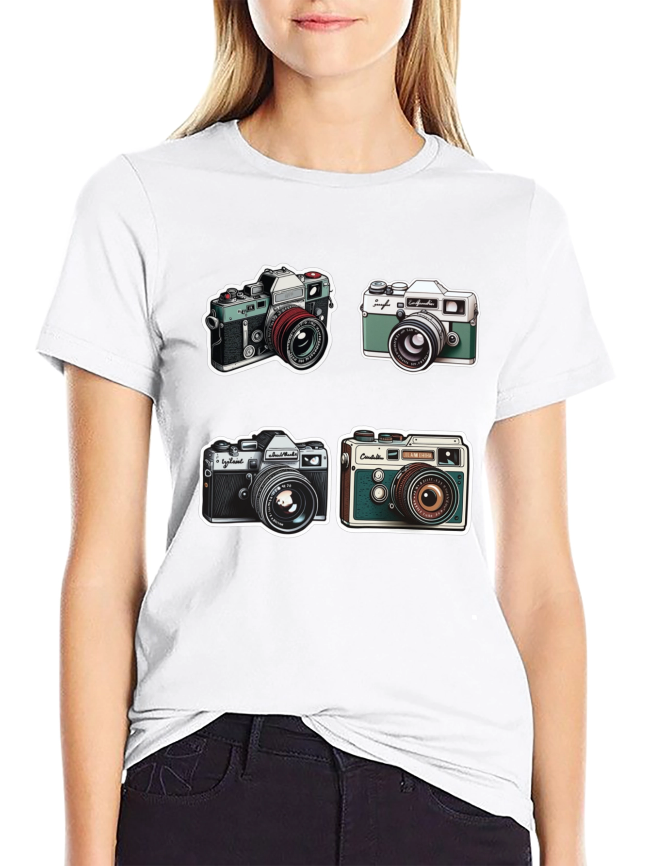 Retro Camera Print T-Shirt - Classic Style