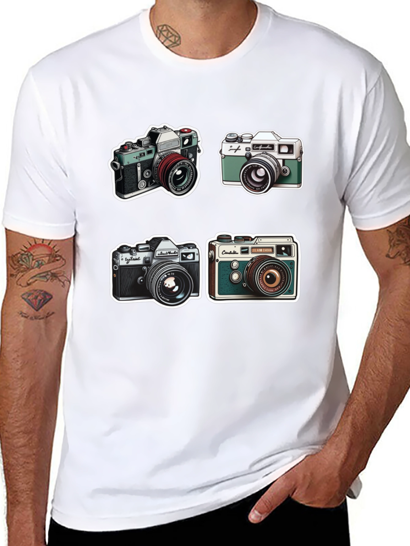 Retro Camera Print T-Shirt - Classic Style