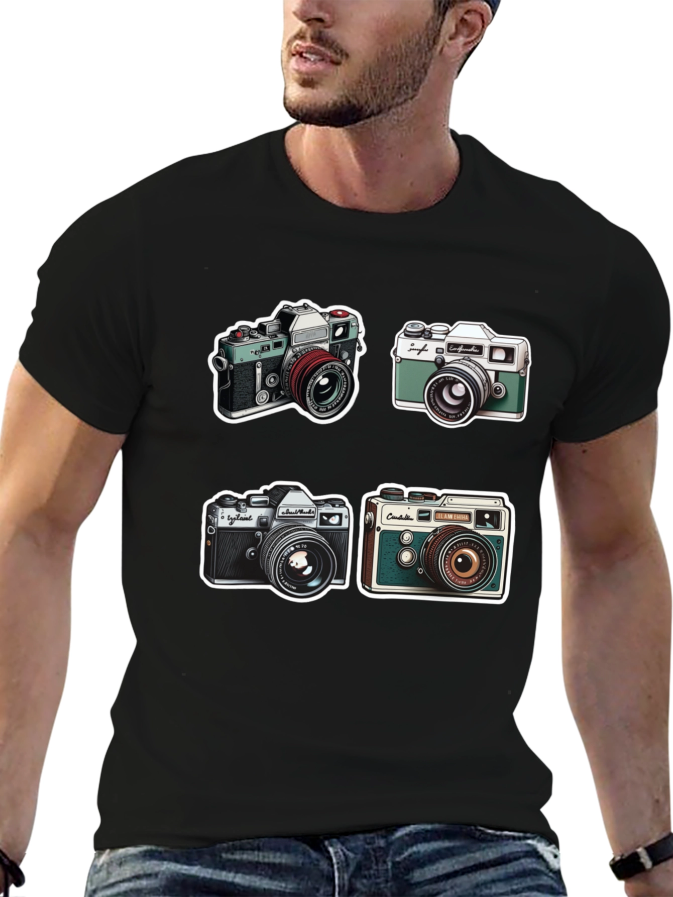 Retro Camera Print T-Shirt - Classic Style