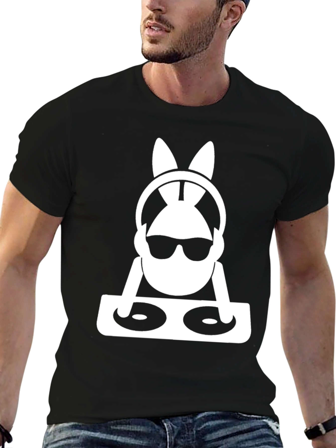DJ Bunny Graphic Tee - Black