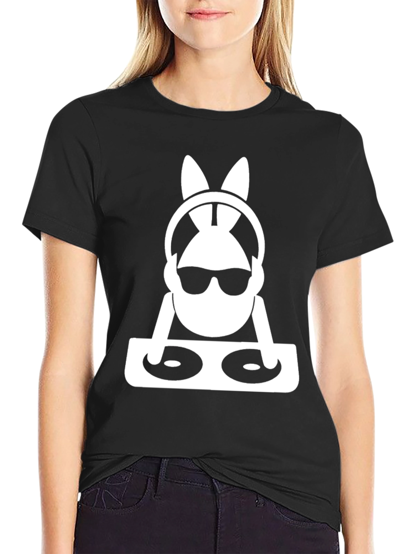 DJ Bunny Graphic Tee - Black