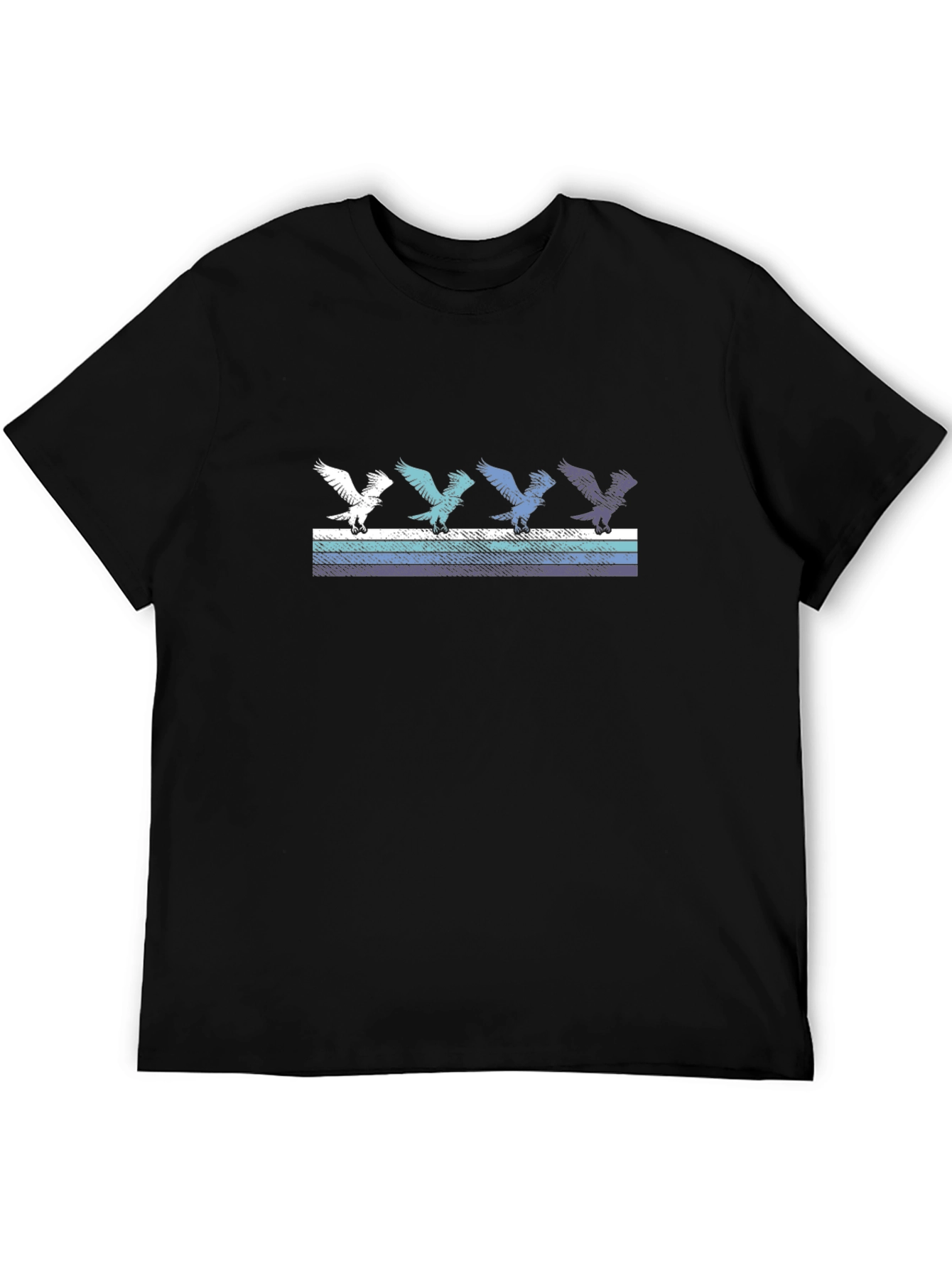 Retro Bird Graphic Tee - Black