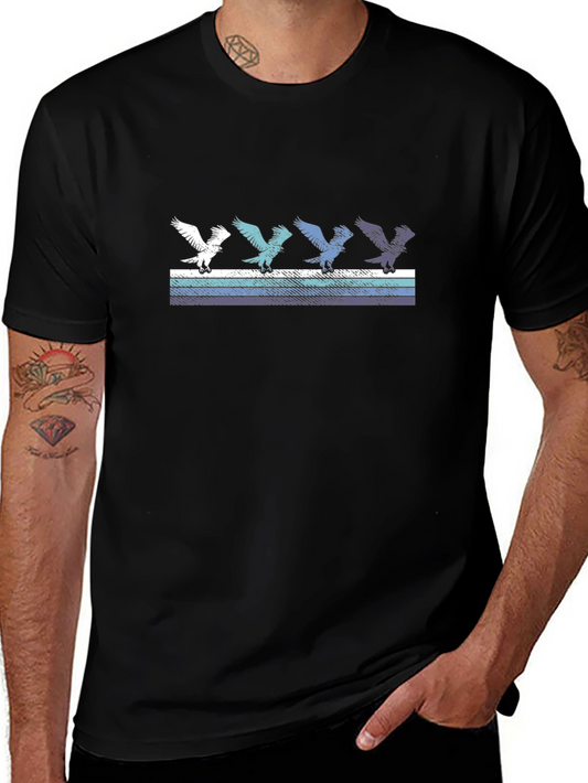 Retro Bird Graphic Tee - Black