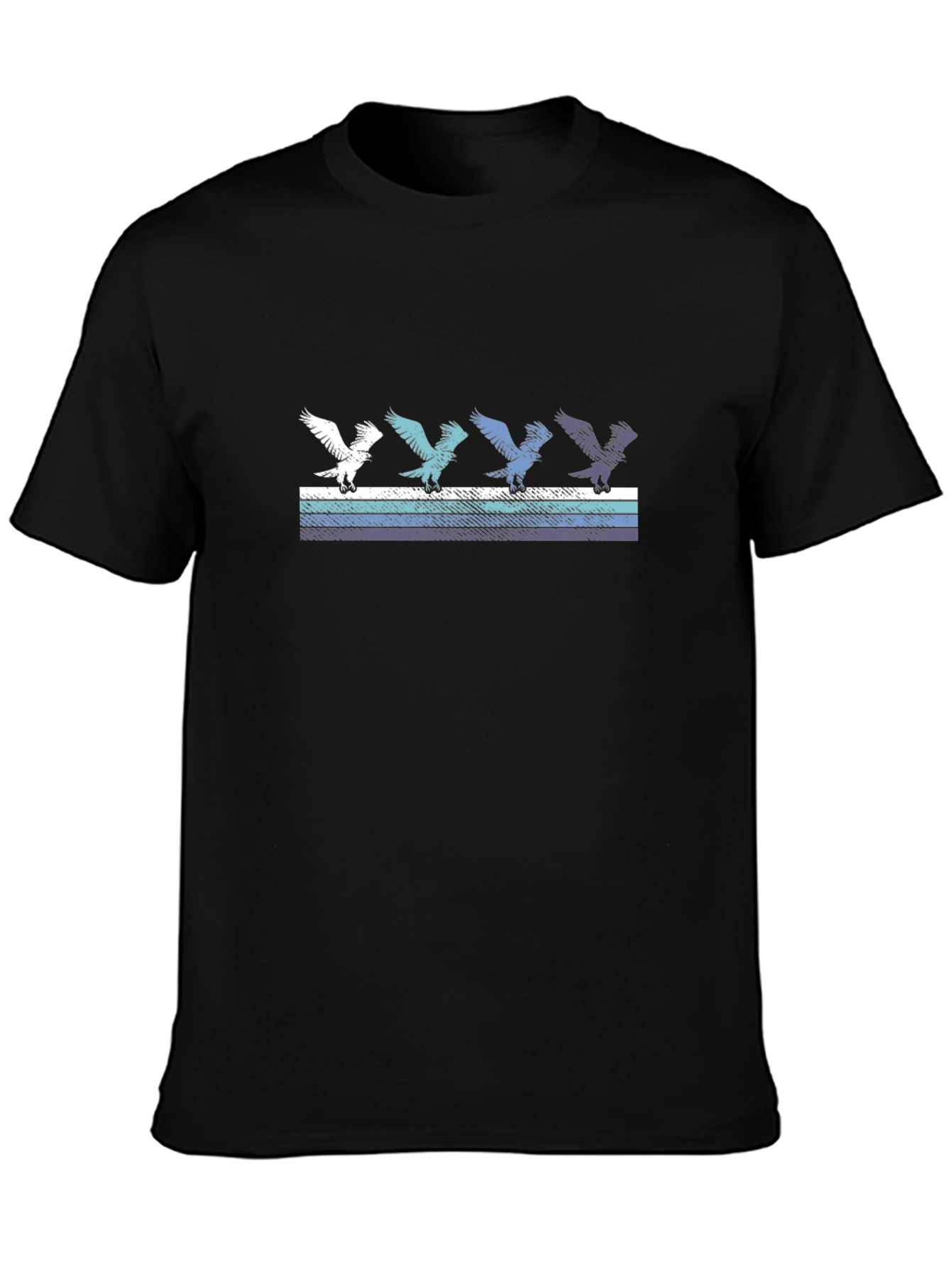 Retro Bird Graphic Tee - Black